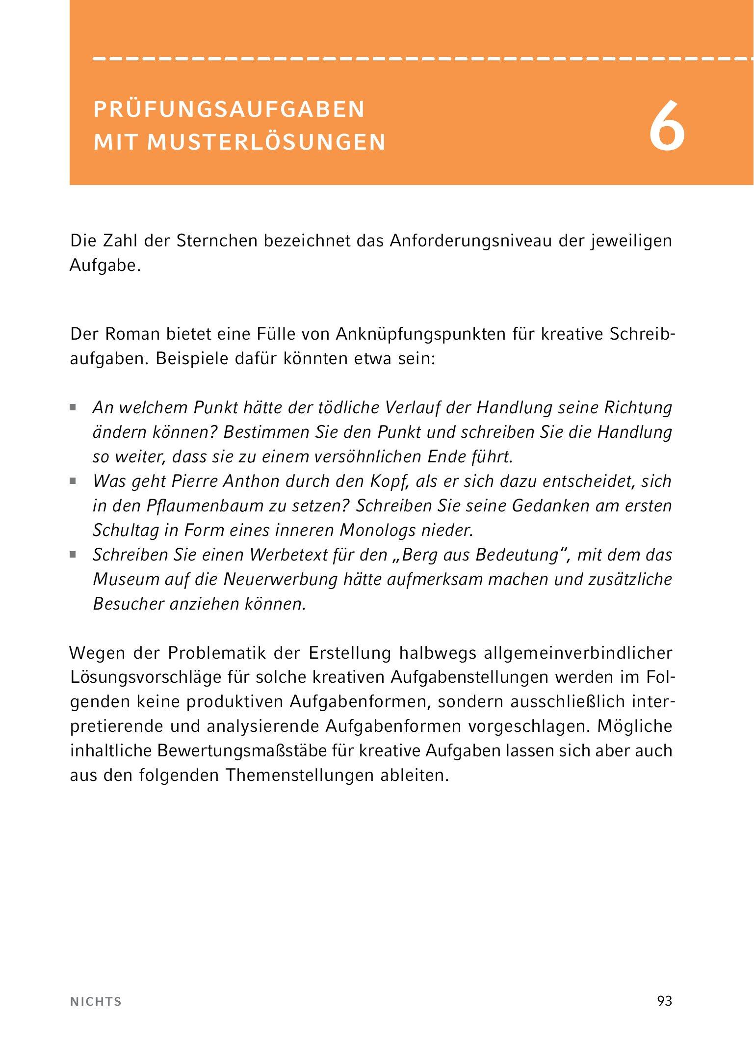 Beispielinhalt (Bild) Nichts - Textanalyse und Interpretation