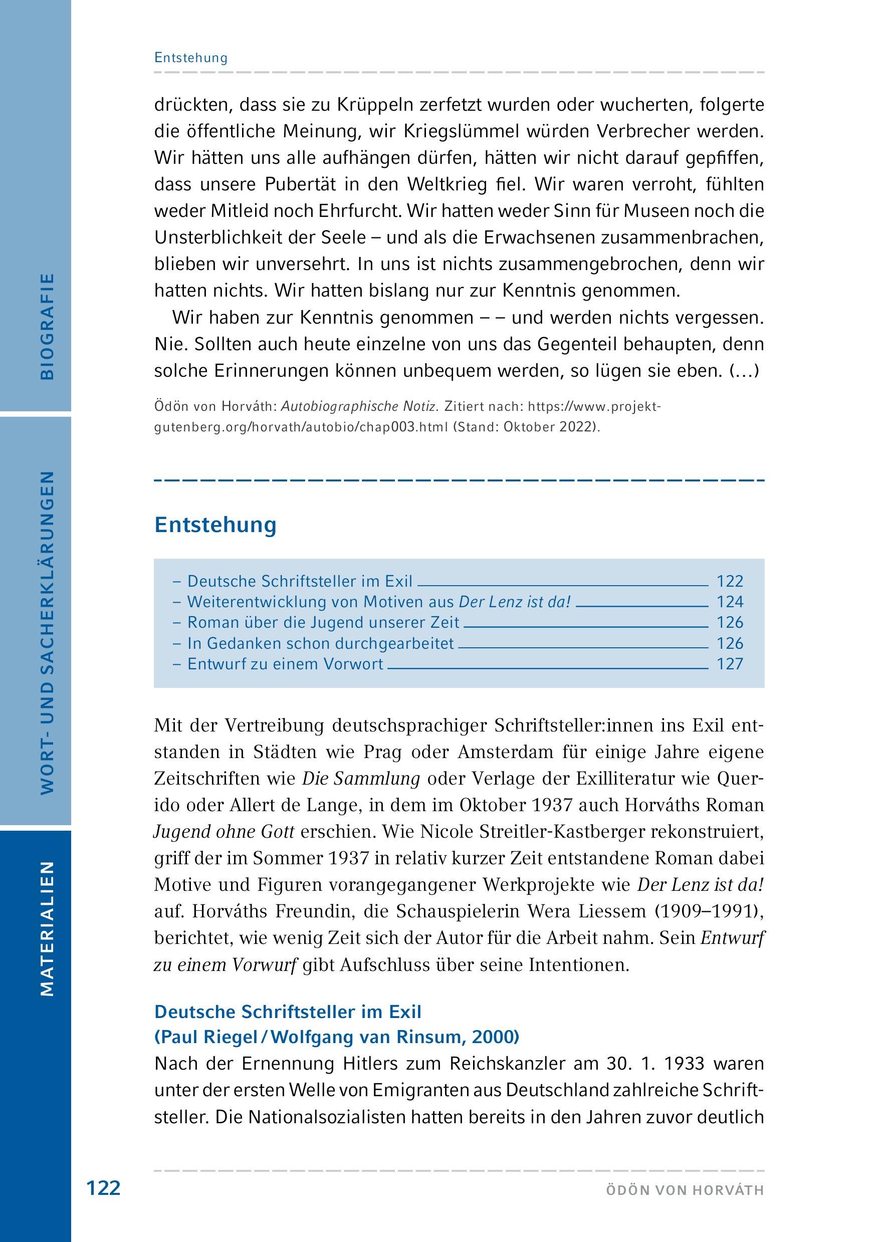 Beispielinhalt (Bild) Jugend ohne Gott (Textausgabe)