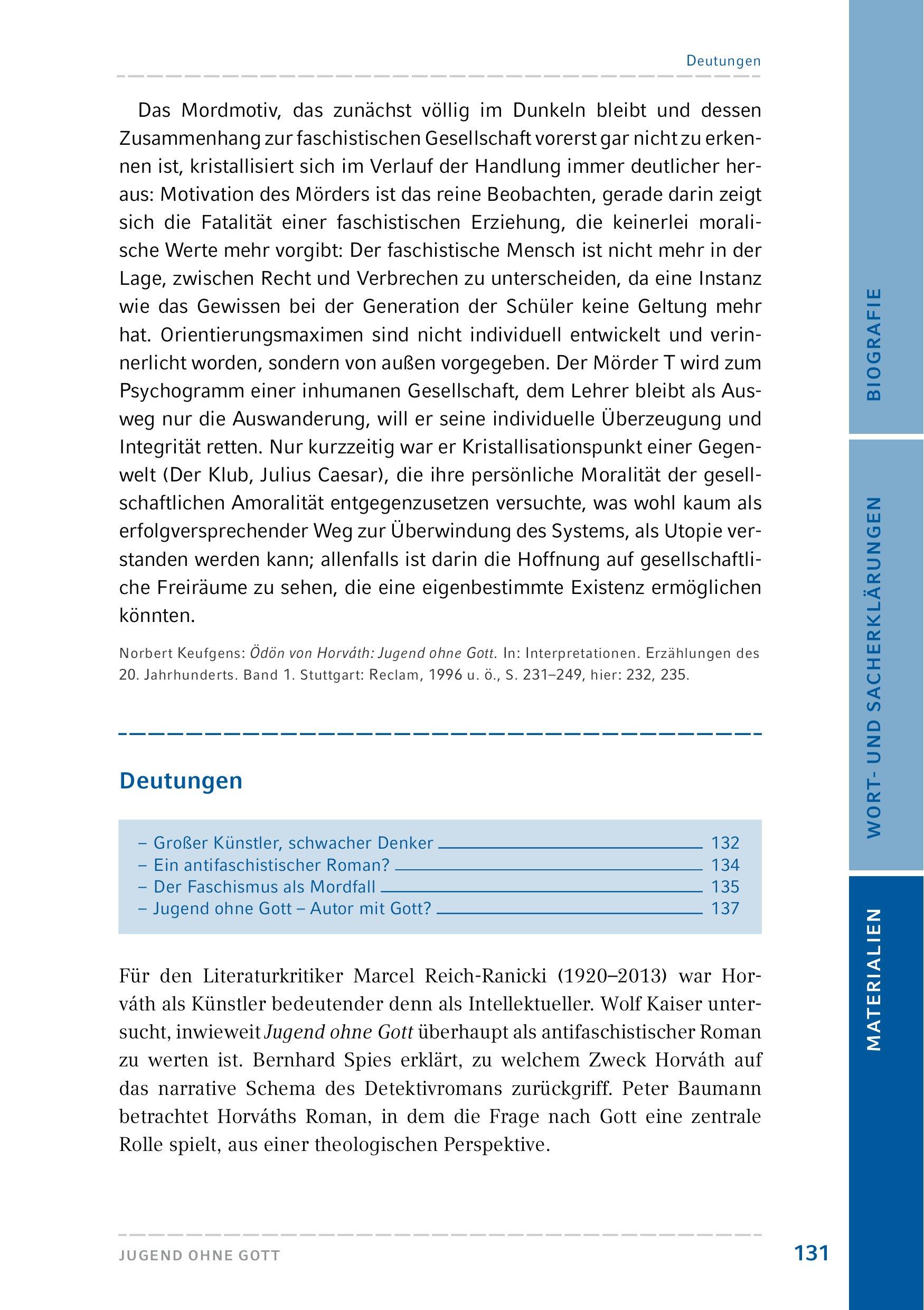 Beispielinhalt (Bild) Jugend ohne Gott (Textausgabe)