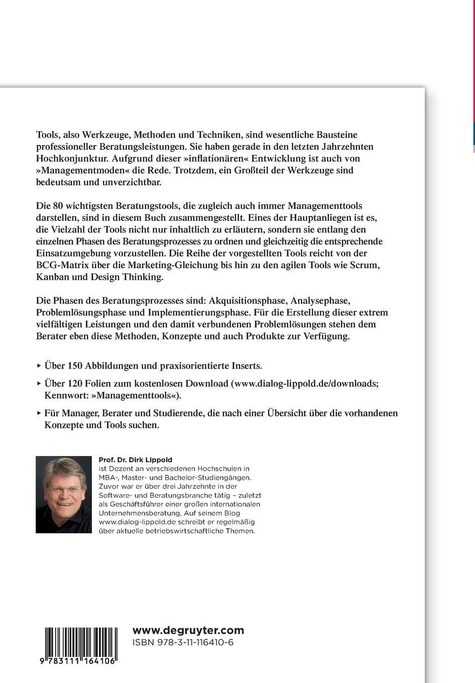 Rückseitencover Die 80 wichtigsten Management- und Beratungstools