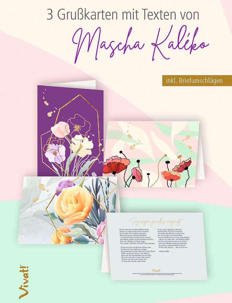 Vorderes Coverbild 3er-Set Grußkarten 'Mascha Kaléko'