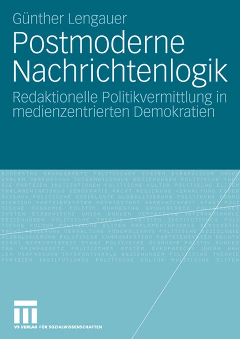 Vorderes Coverbild Postmoderne Nachrichtenlogik