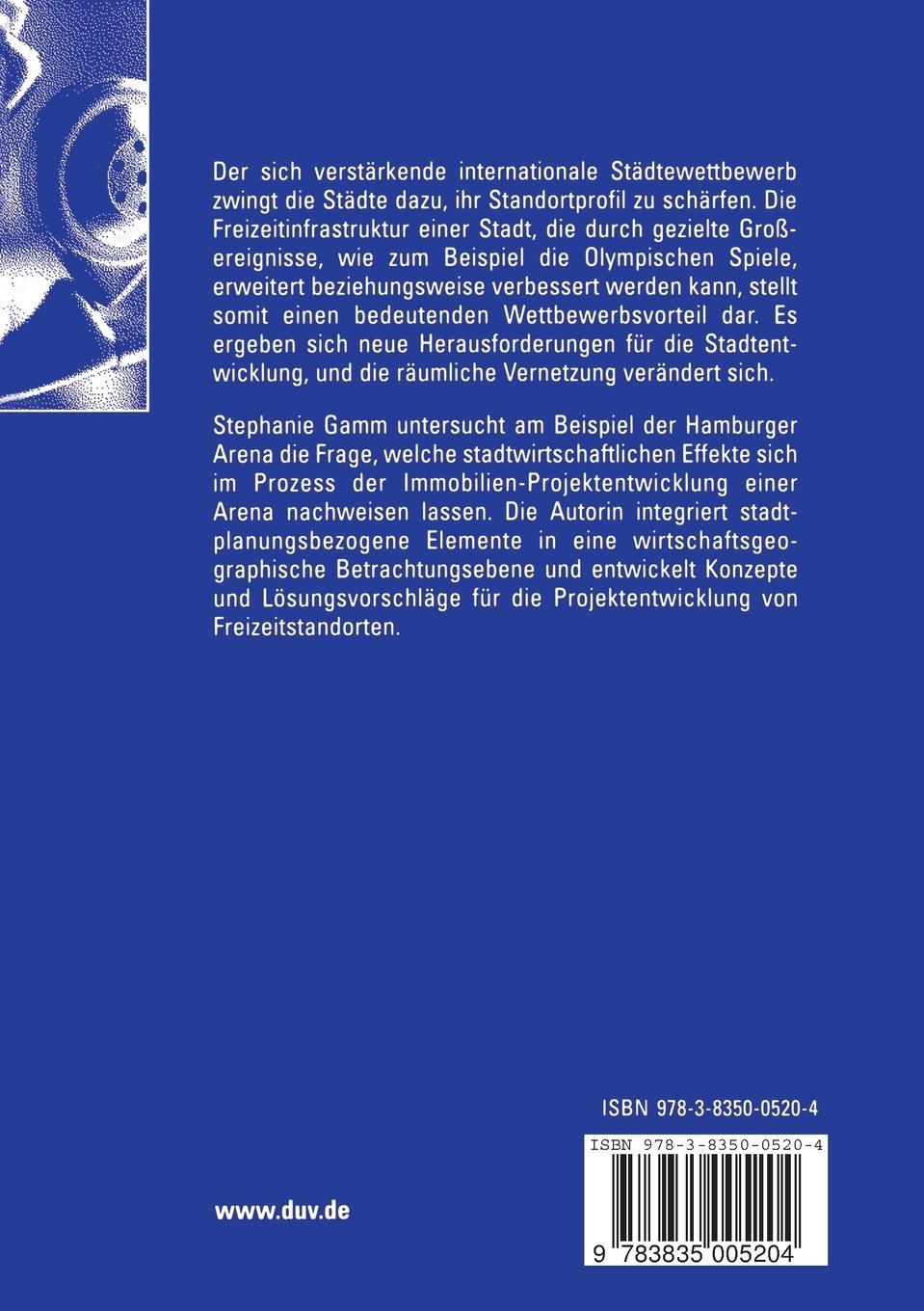 Rückseitencover Freizeitimmobilien und Stadtentwicklung in Hamburg