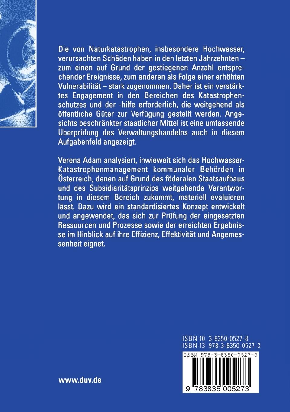 Rückseitencover Hochwasser-Katastrophenmanagement