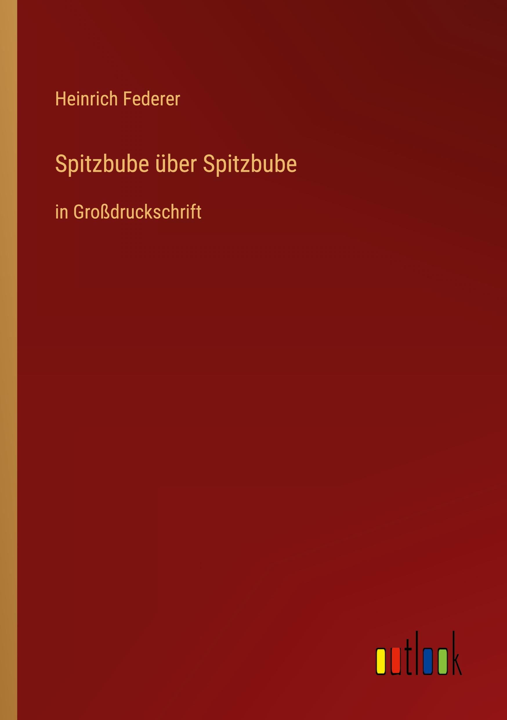 Vorderes Coverbild Spitzbube über Spitzbube