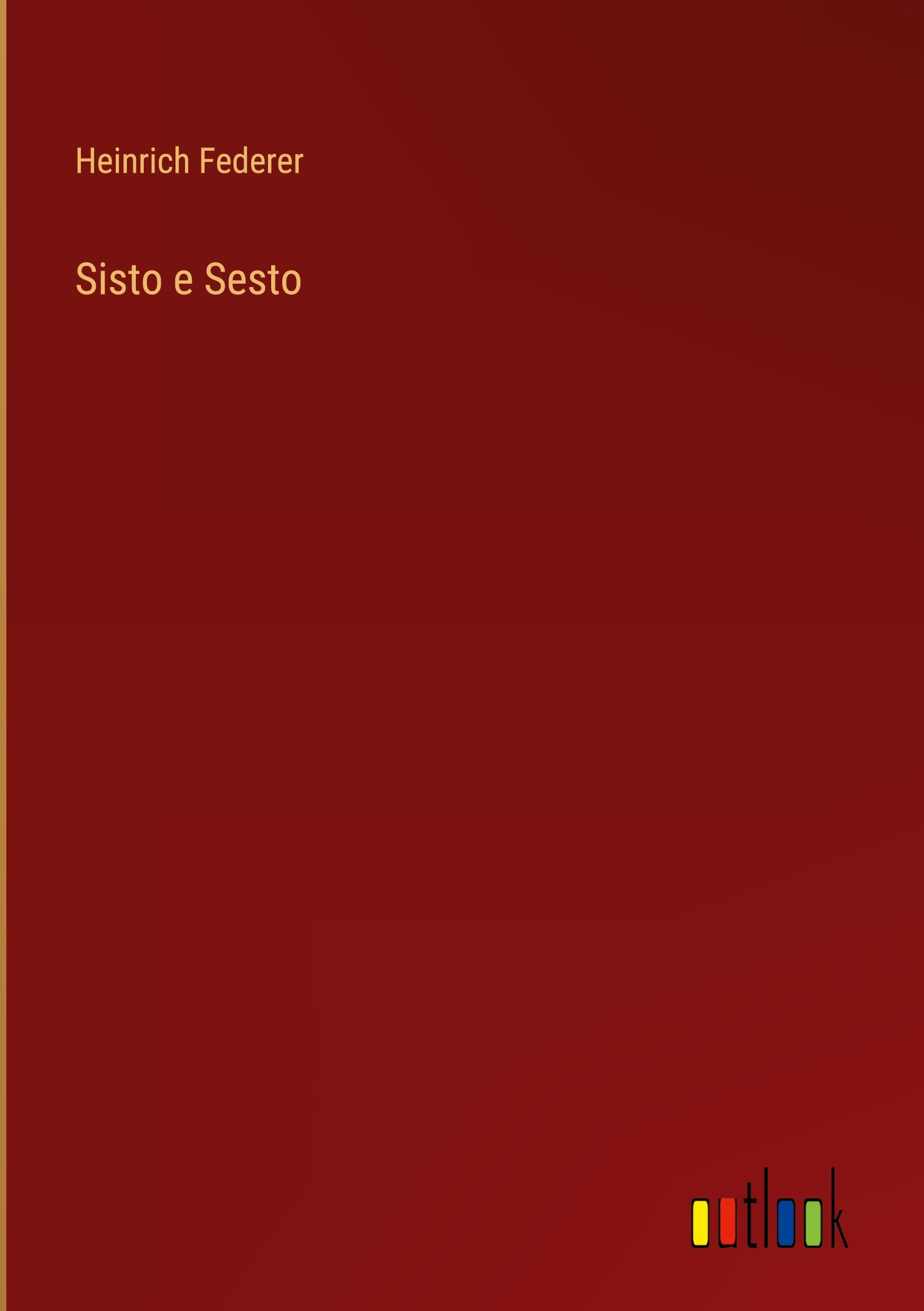 Vorderes Coverbild Sisto e Sesto