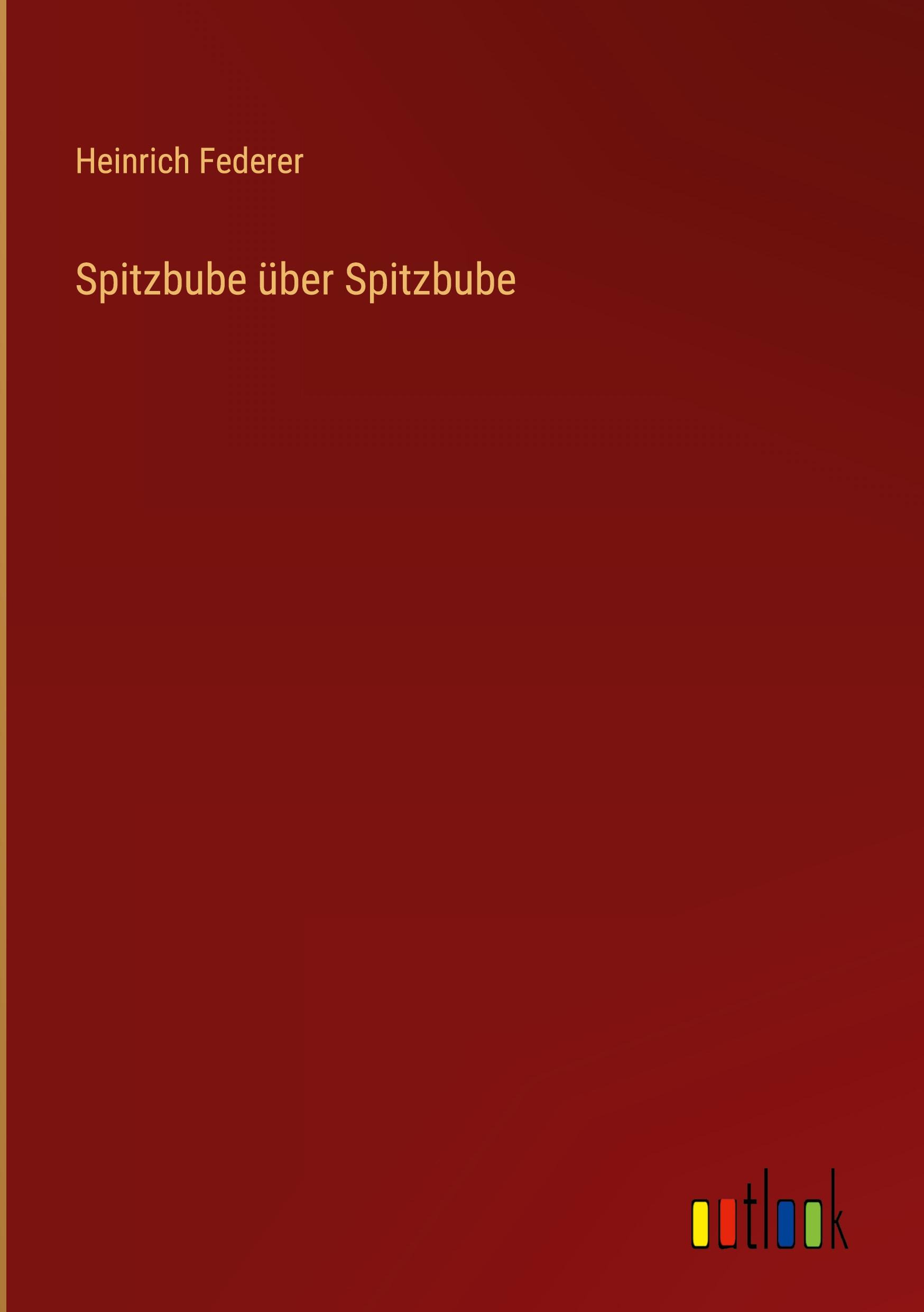 Vorderes Coverbild Spitzbube über Spitzbube