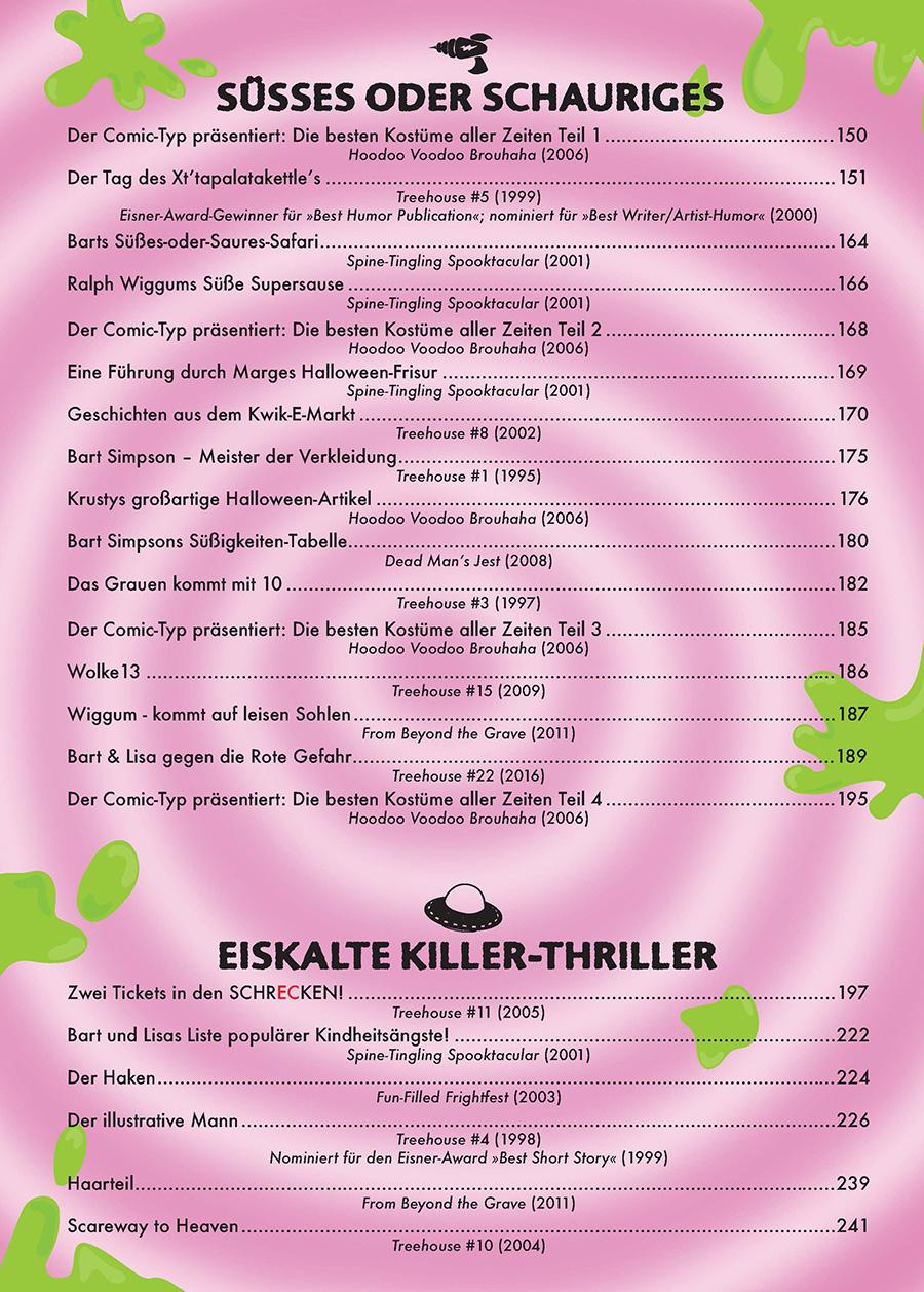 Beispielinhalt (Bild) The Simpsons: Treehouse of Horror Necronomnibus. Band 1