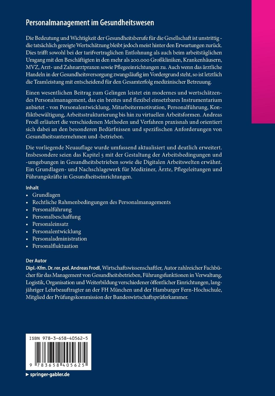 Rückseitencover Personalmanagement im Gesundheitswesen