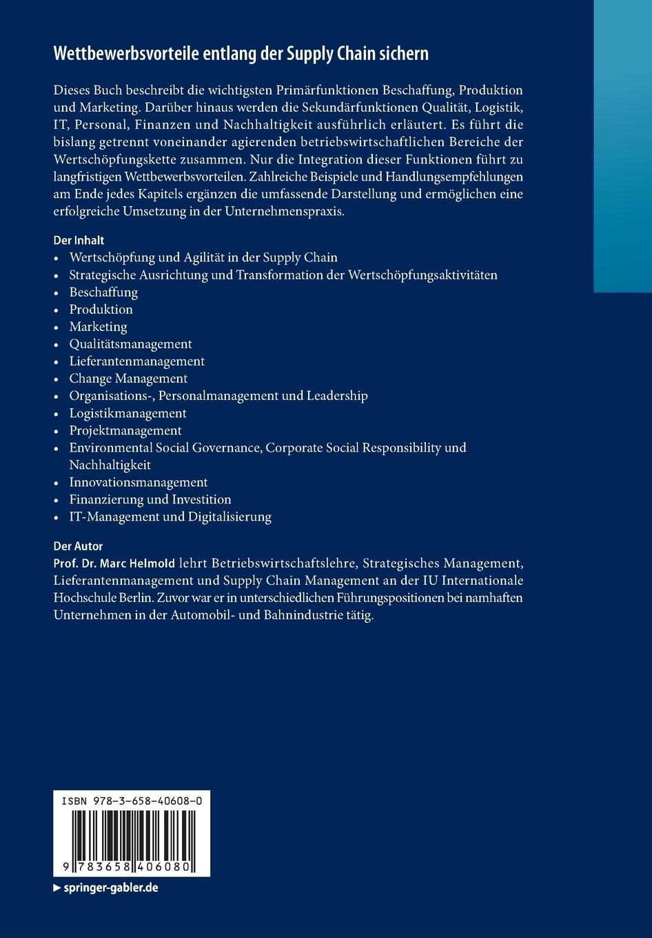 Rückseitencover Wettbewerbsvorteile entlang der Supply Chain sichern