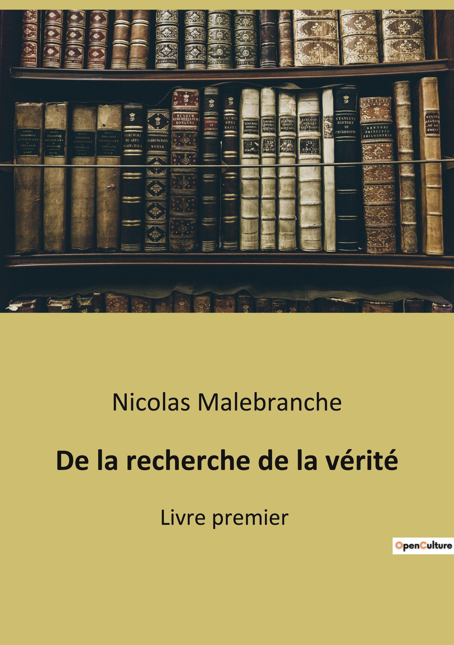 Vorderes Coverbild De la recherche de la vérité