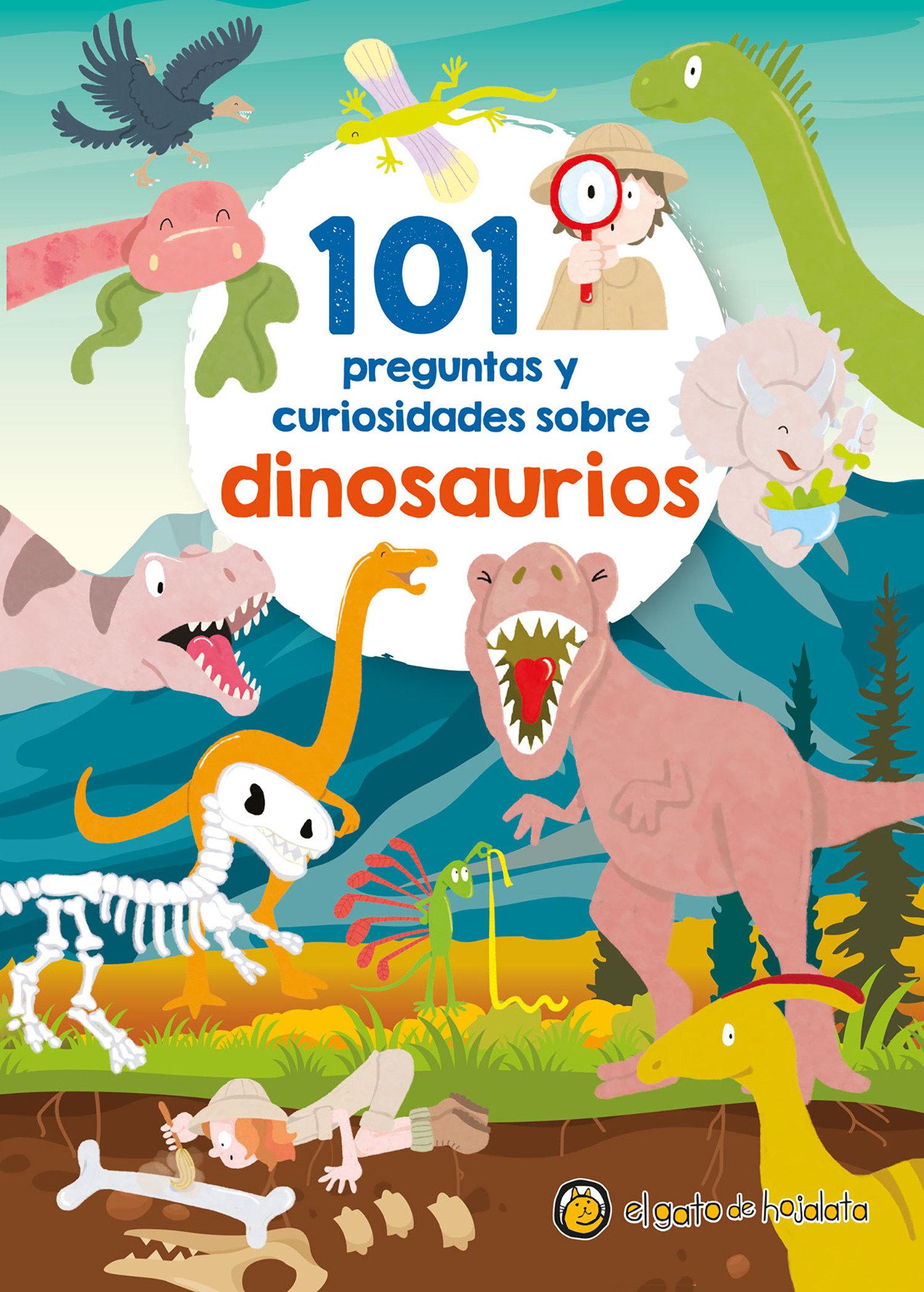 Vorderes Coverbild 101 Preguntas Y Curiosidades Sobre Dinosaurios / 101 Questions and Curiosities about Dinosaurs