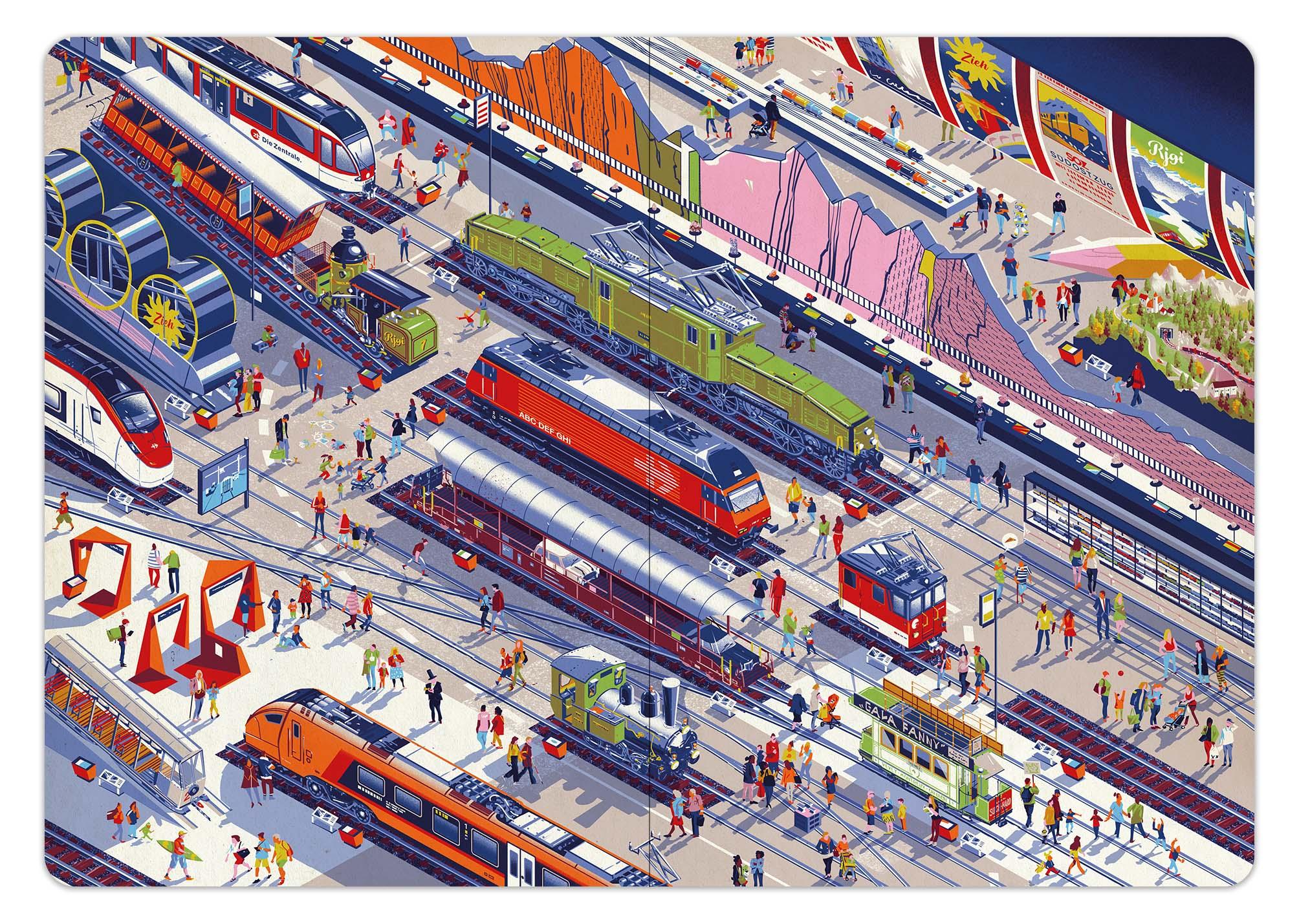 Beispielinhalt (Bild) Das Verkehrshaus Wimmelbuch