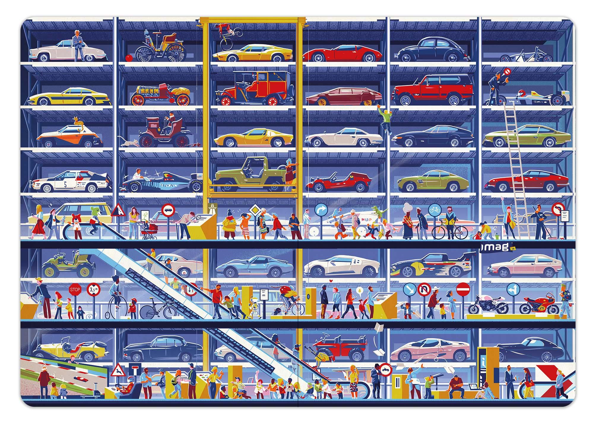 Beispielinhalt (Bild) Das Verkehrshaus Wimmelbuch