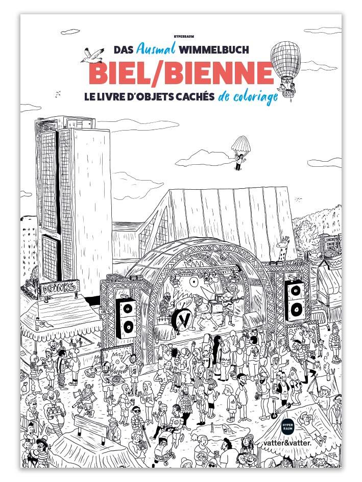 Vorderes Coverbild Mein Biel/Bienne Ausmalwimmelbuch