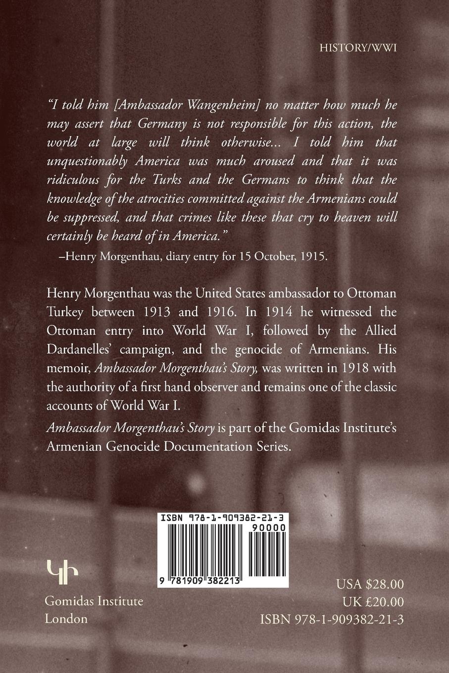 Rückseitencover Ambassador Morgenthau's Story