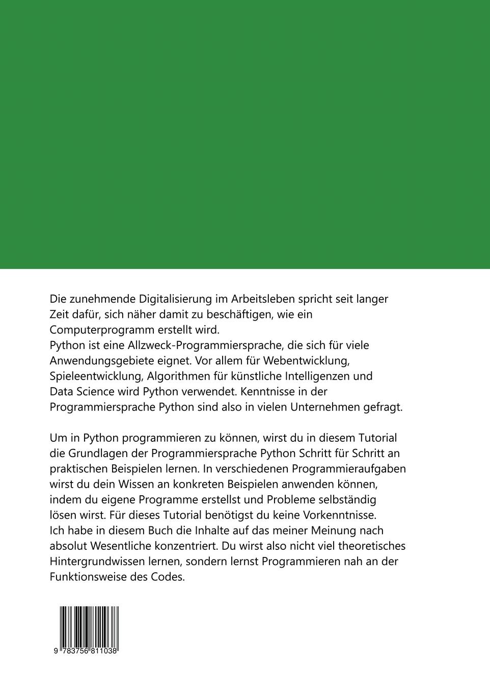Rückseitencover Python-Tutorial