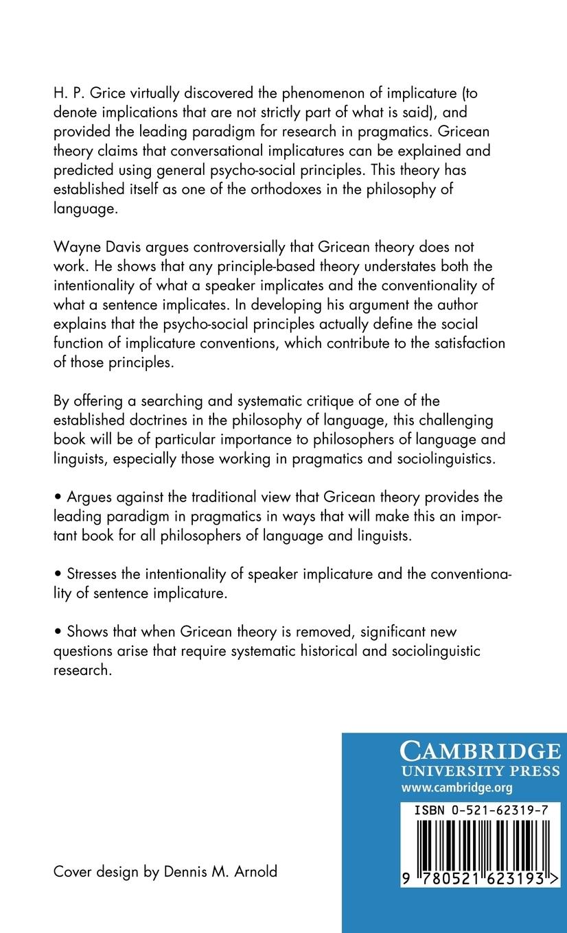 Rückseitencover Implicature