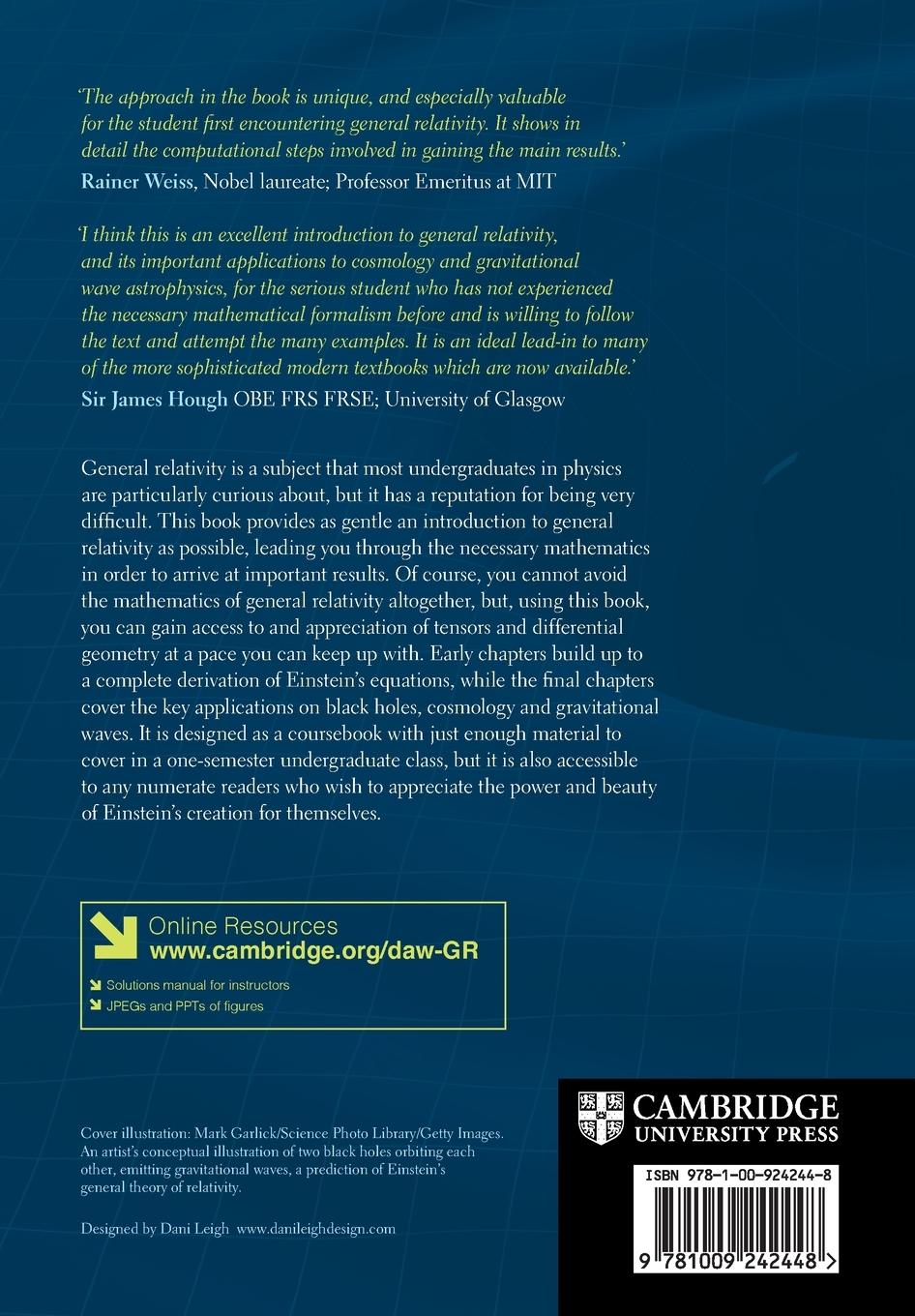 Rückseitencover A General Relativity Coursebook