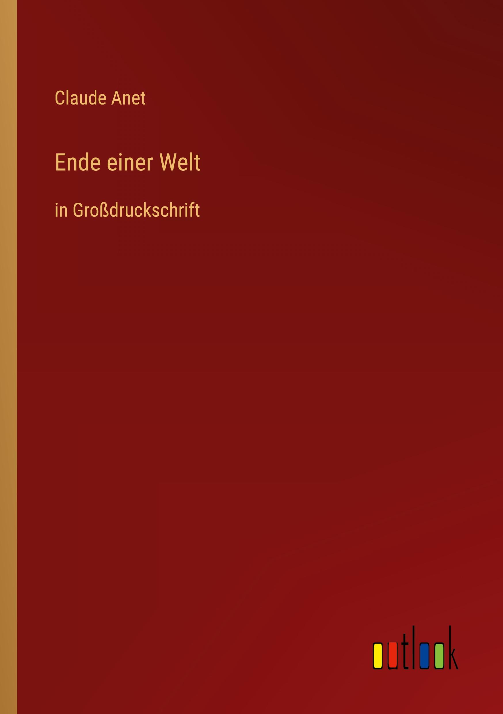 Vorderes Coverbild Ende einer Welt