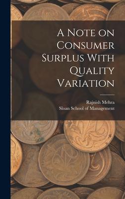 Vorderes Coverbild A Note on Consumer Surplus With Quality Variation