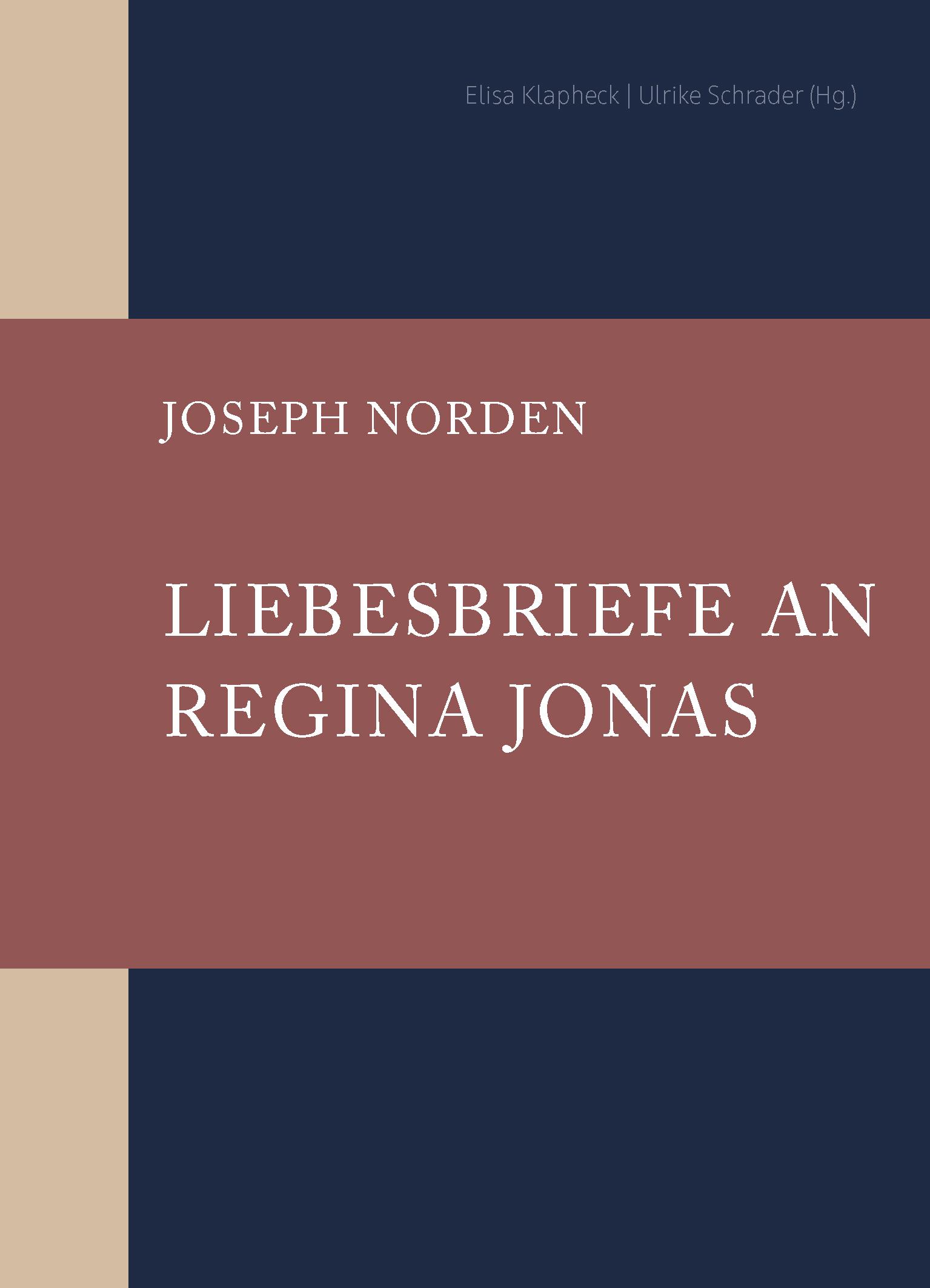 Vorderes Coverbild Liebesbriefe an Rabbinerin Regina Jonas