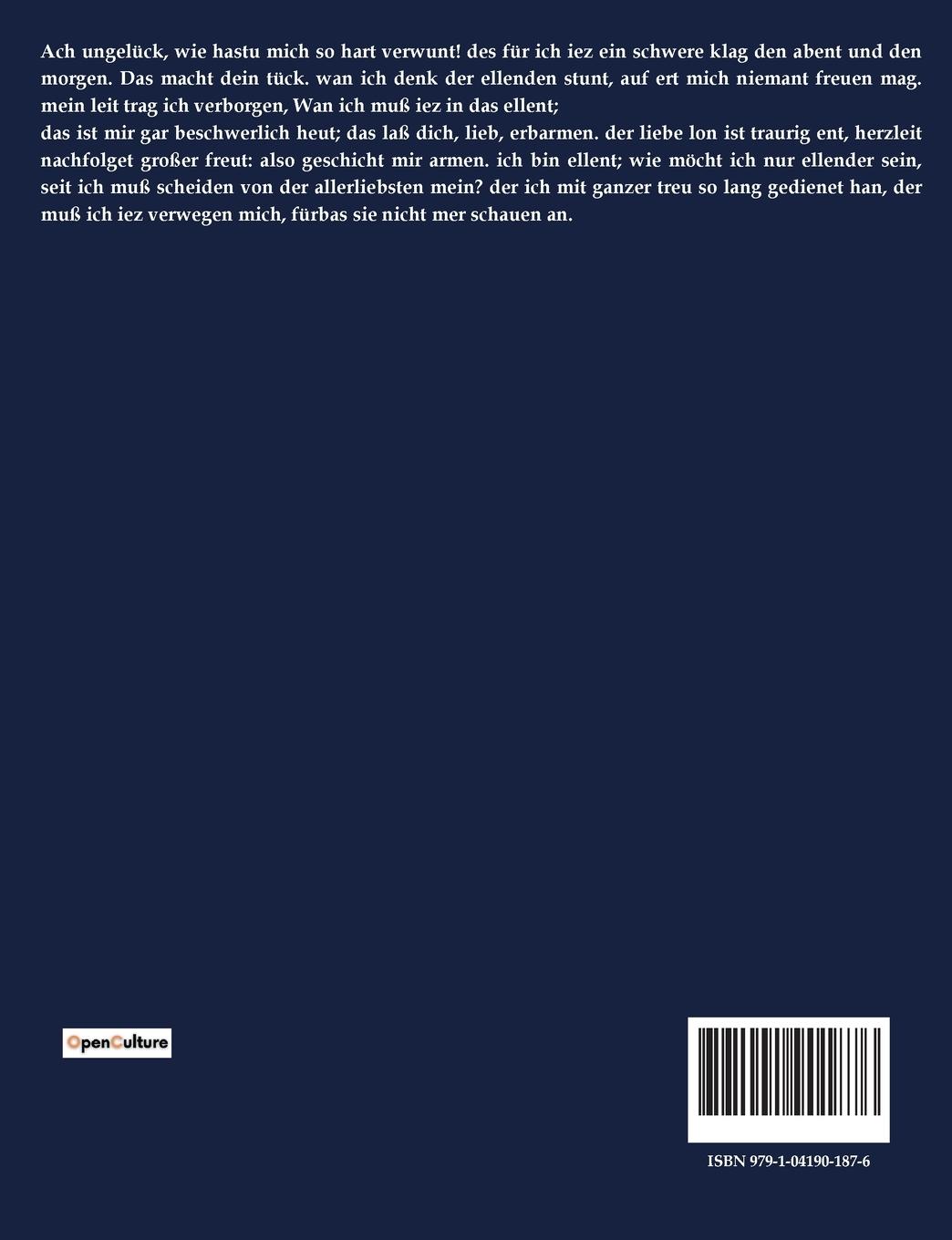 Rückseitencover Geistliche und weltliche Lieder