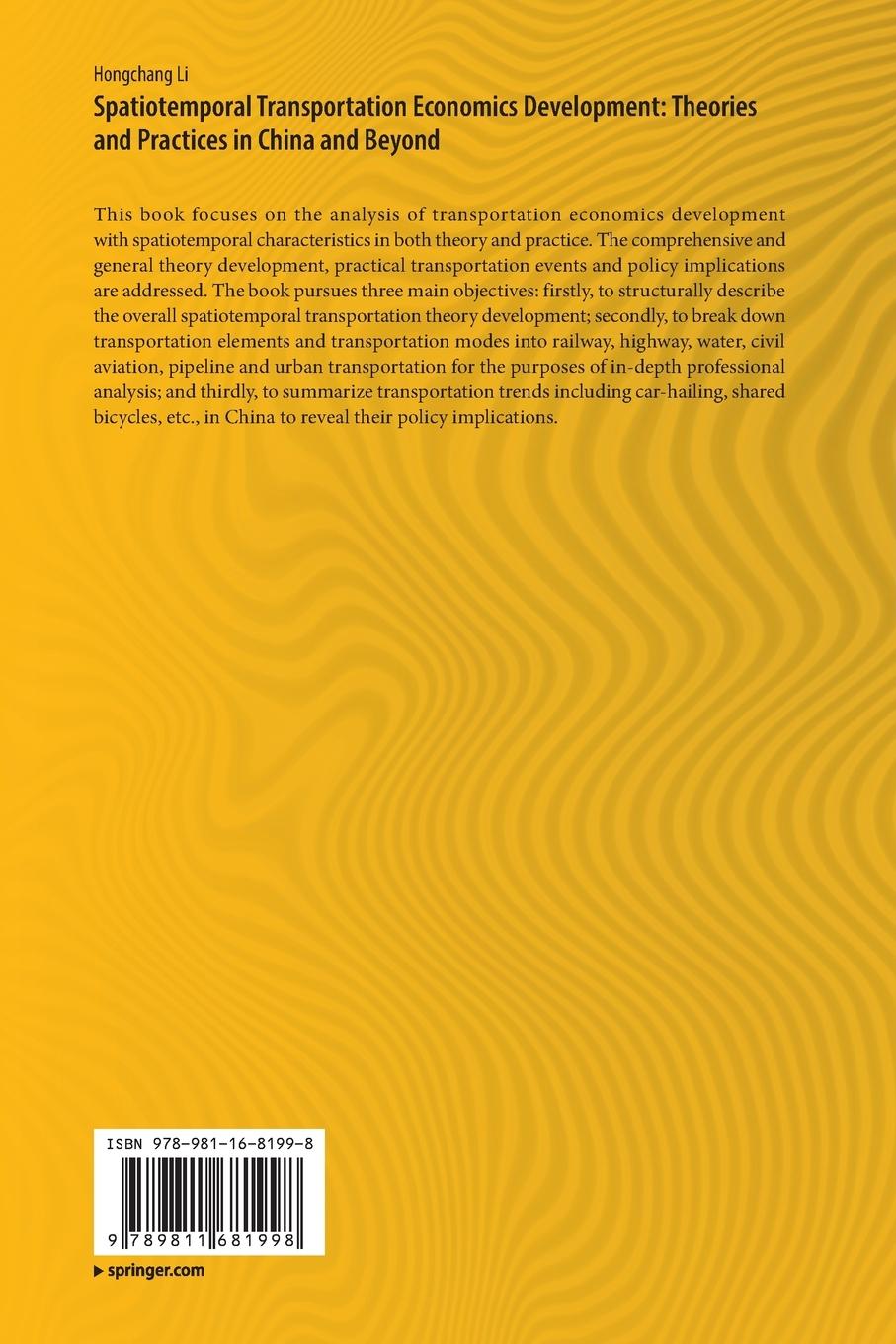 Rückseitencover Spatiotemporal Transportation Economics Development: Theories and Practices in China and Beyond