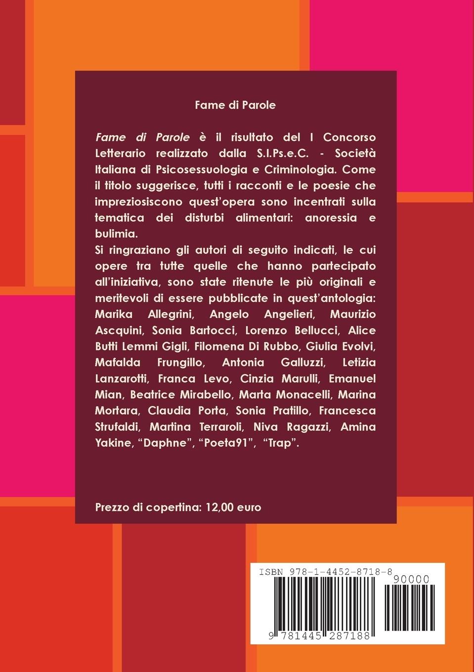 Rückseitencover Fame di Parole