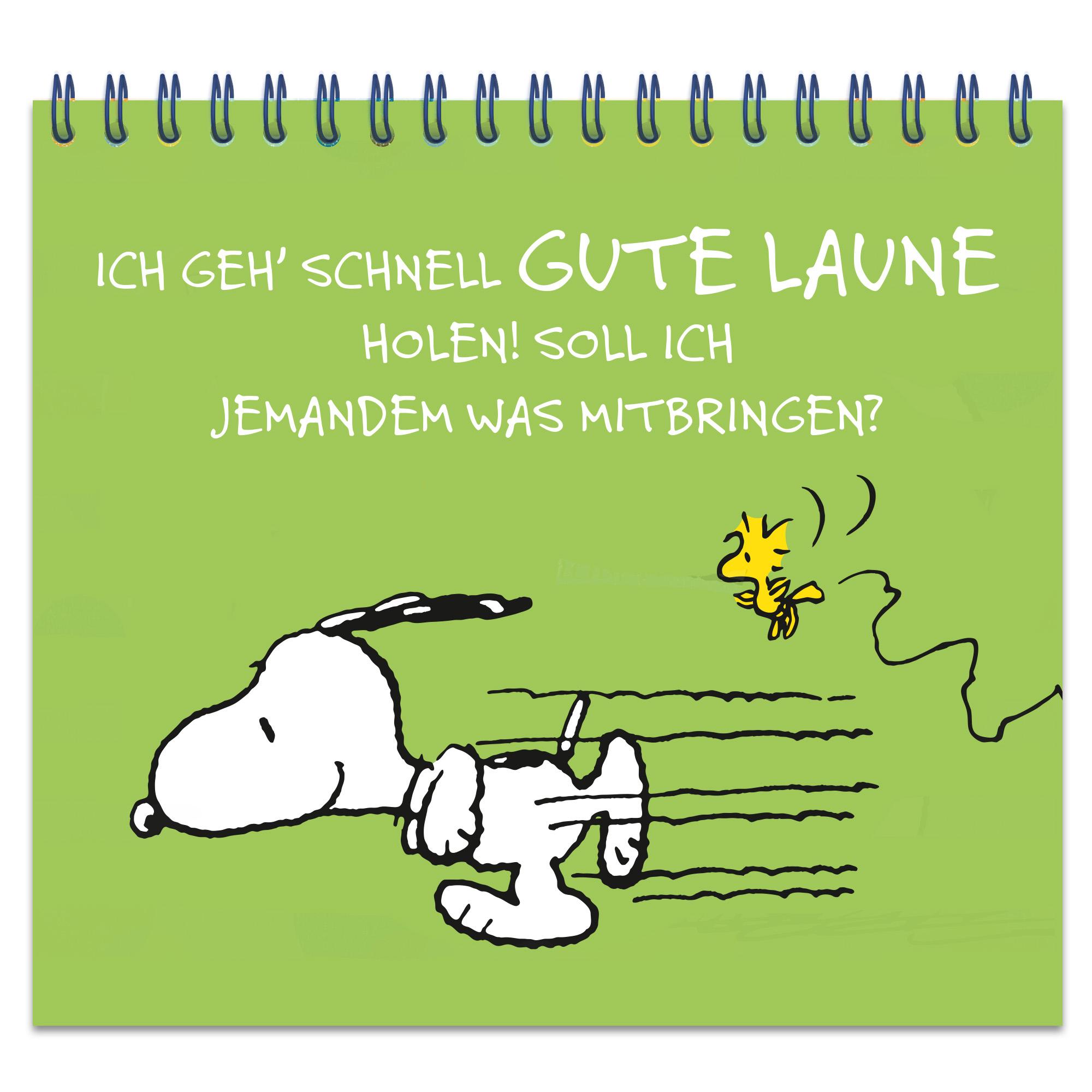 Beispielinhalt (Bild) Peanuts - Einfach mal durchatmen und gute Laune tanken - Lustige Sprüche und Motive zum Schmunzeln