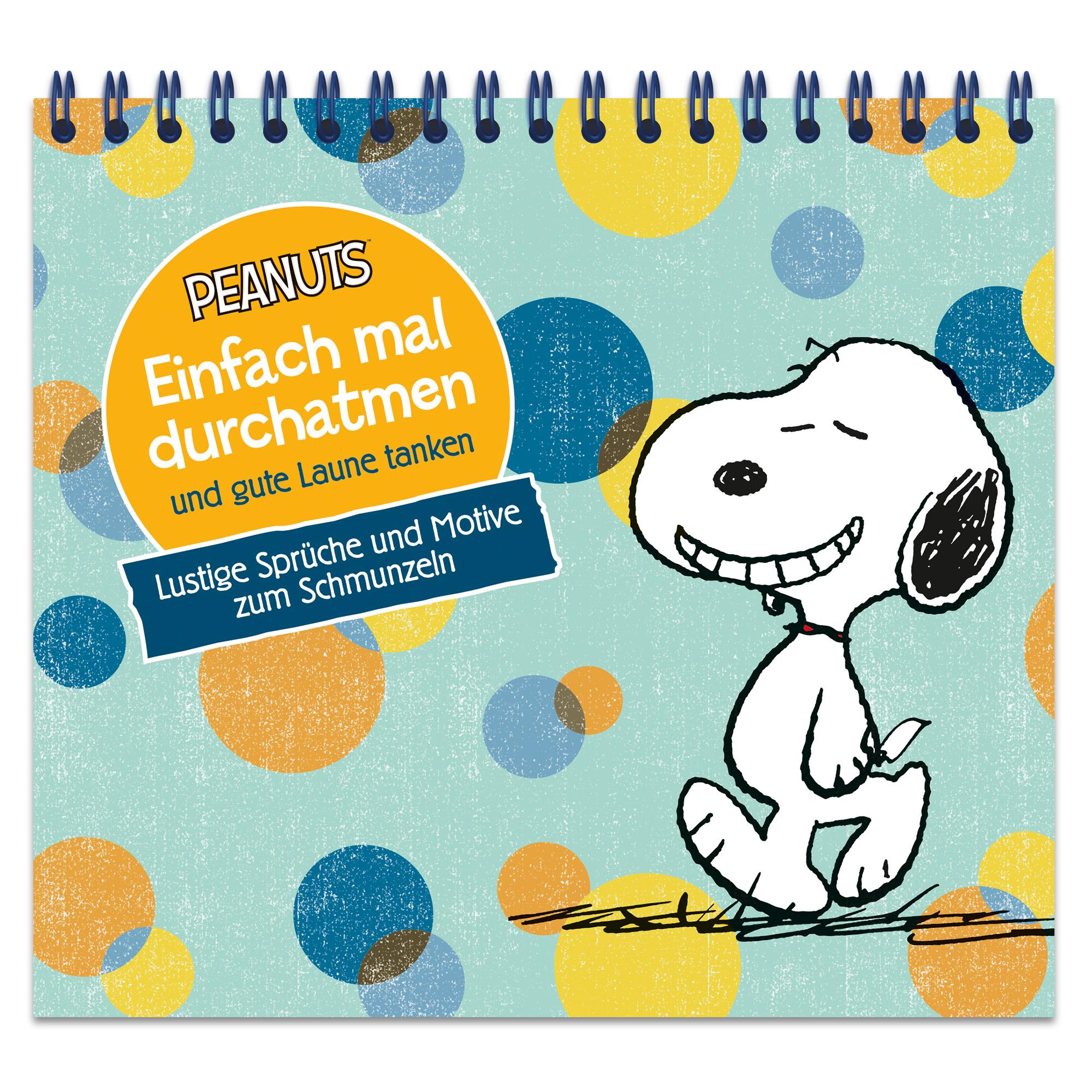 Vorderes Coverbild Peanuts - Einfach mal durchatmen und gute Laune tanken - Lustige Sprüche und Motive zum Schmunzeln