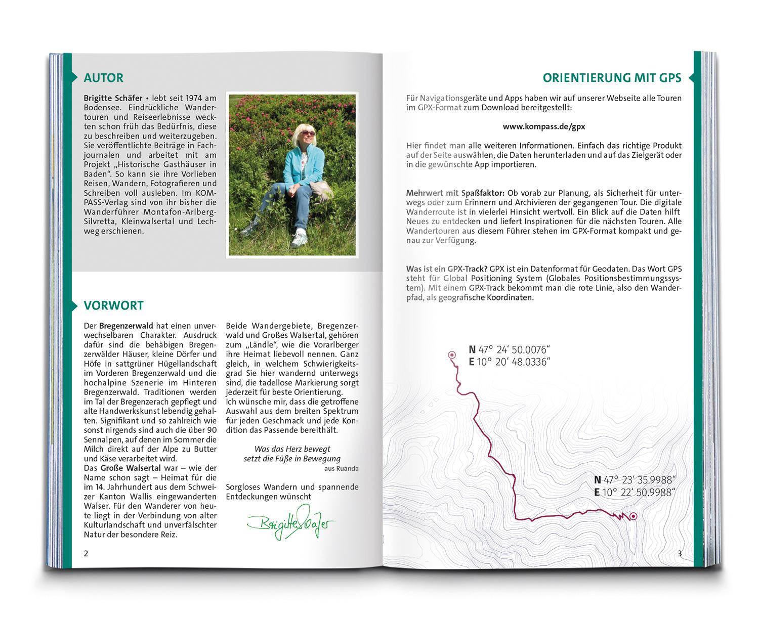 Beispielinhalt (Bild) KOMPASS Wanderführer Bregenzerwald und Großes Walsertal, 60 Touren mit Extra-Tourenkarte