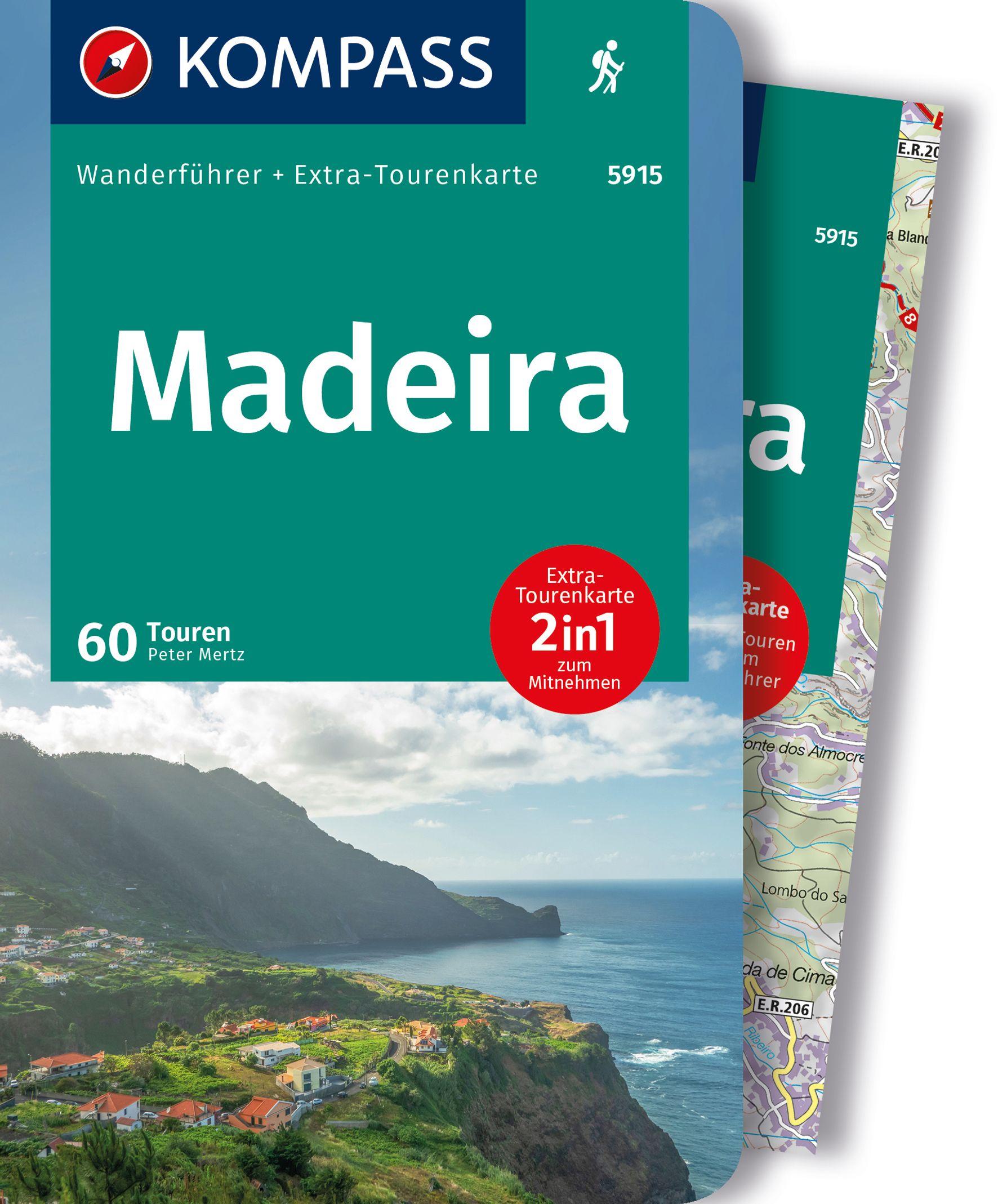 Vorderes Coverbild KOMPASS Wanderführer Madeira, 60 Touren mit Extra-Tourenkarte
