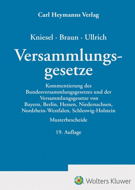 Vorderes Coverbild Versammlungsgesetze