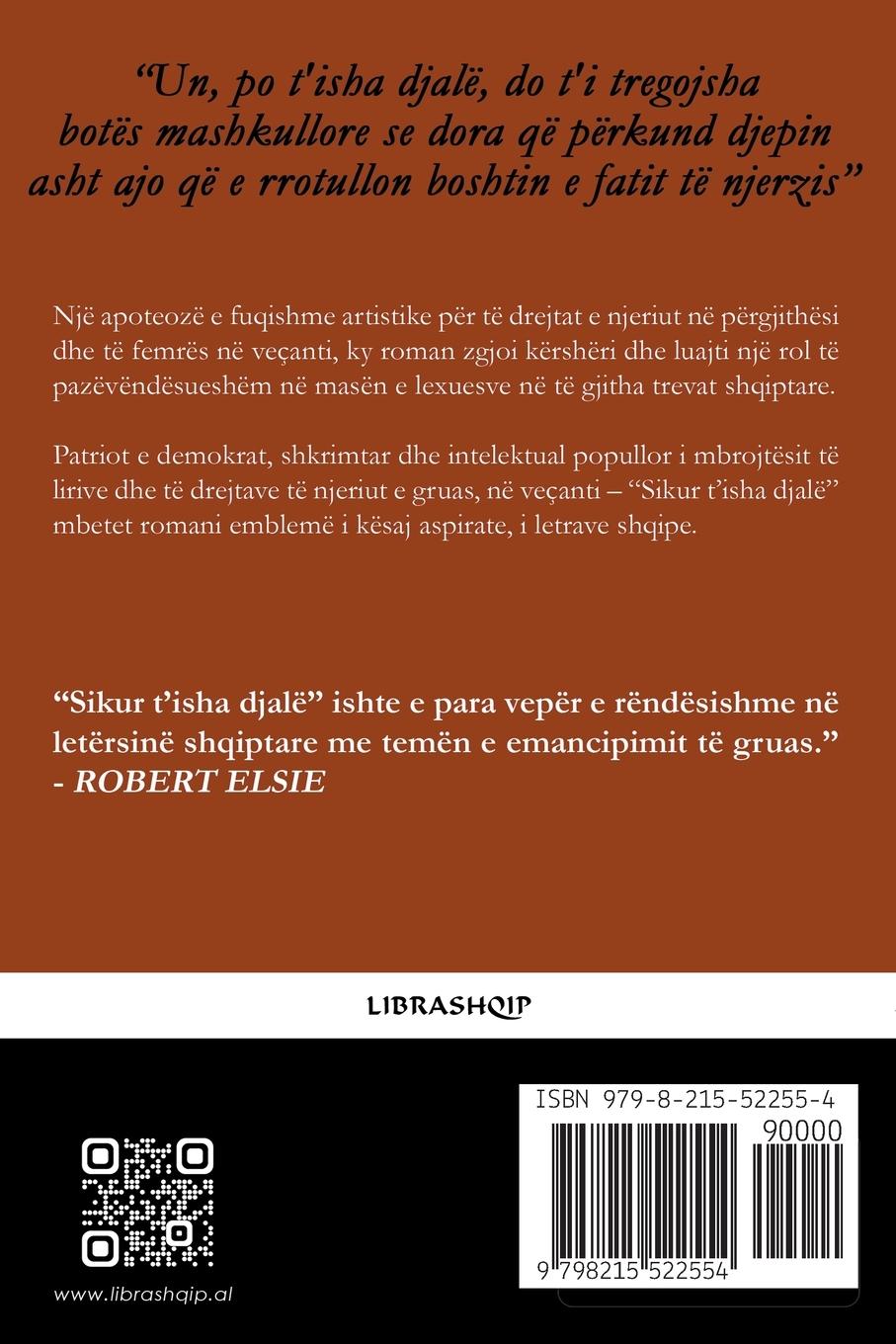 Rückseitencover Sikur t'isha djalë