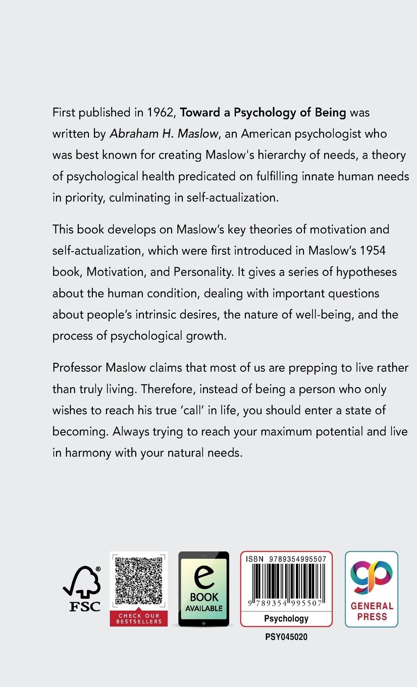 Rückseitencover Toward a Psychology of Being (Deluxe Library Edition)