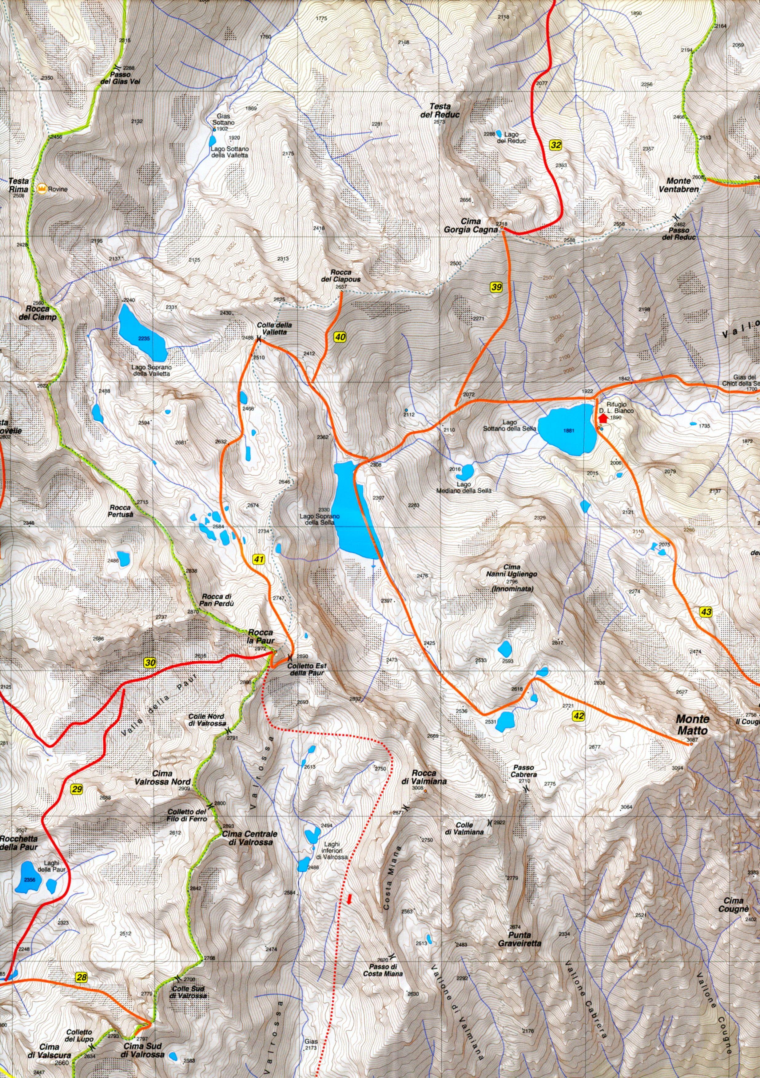 Beispielinhalt (Bild) Sci alpinismo in Valle Po e Val Varaita. Cartoguida scala 1:25.000-Sky mountaineering map guide 1:25,000 scale