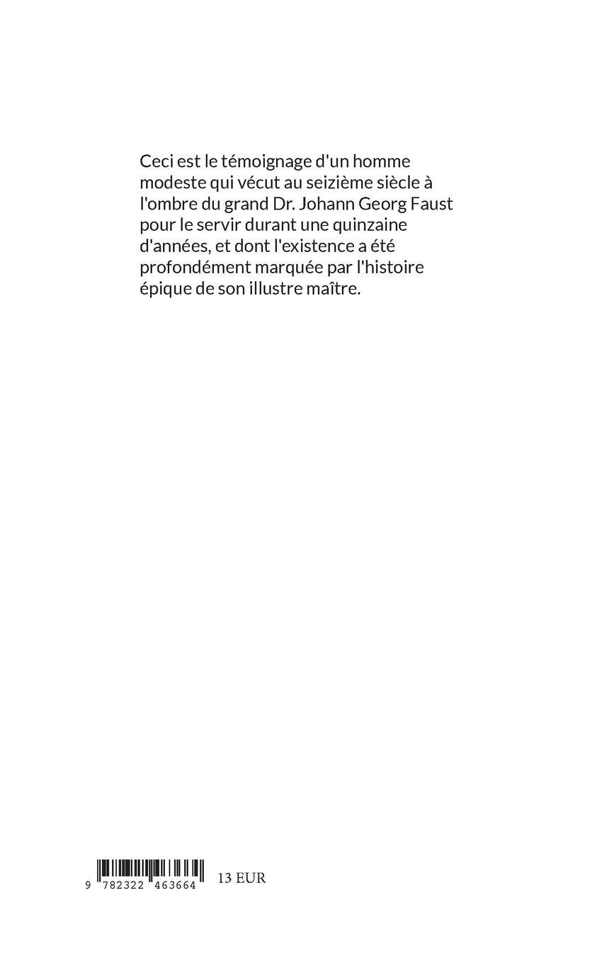 Rückseitencover L'assistant de Faust