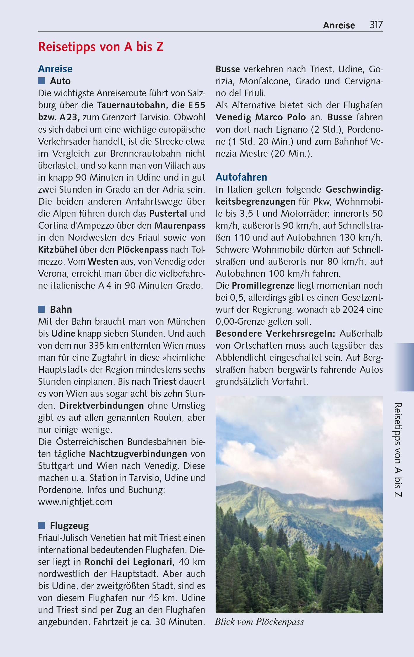 Beispielinhalt (Bild) TRESCHER Reiseführer Friaul - Julisch Venetien