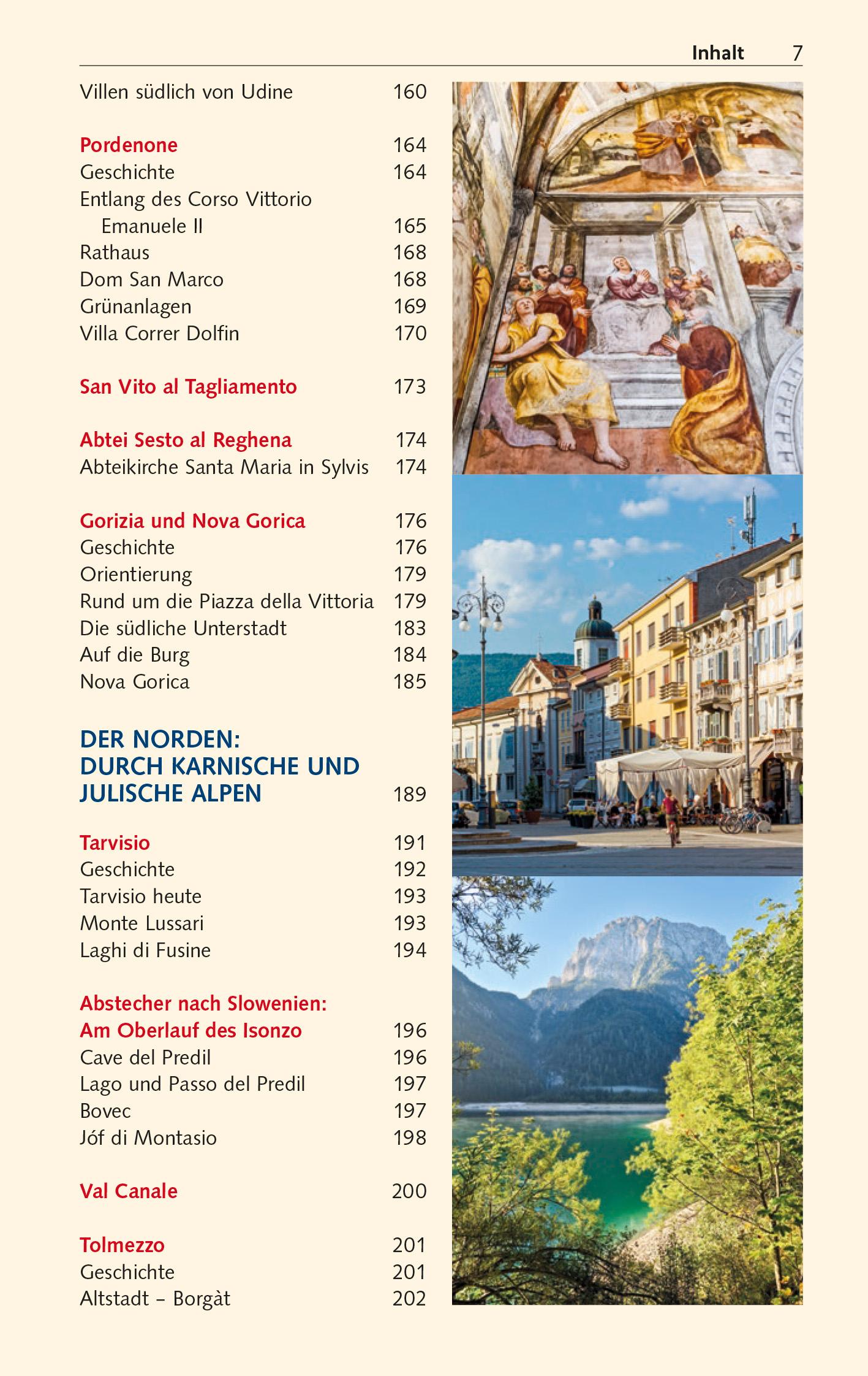 Beispielinhalt (Bild) TRESCHER Reiseführer Friaul - Julisch Venetien