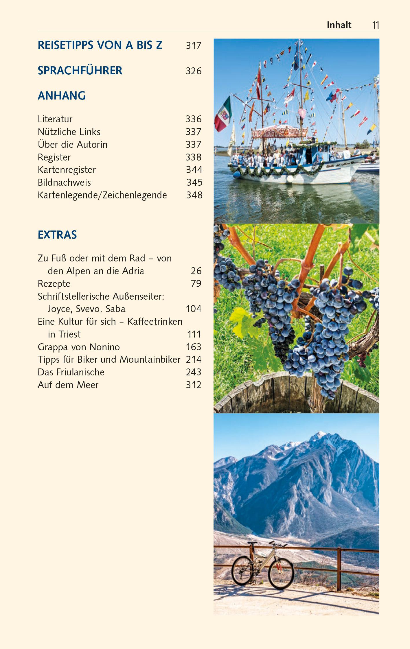 Beispielinhalt (Bild) TRESCHER Reiseführer Friaul - Julisch Venetien