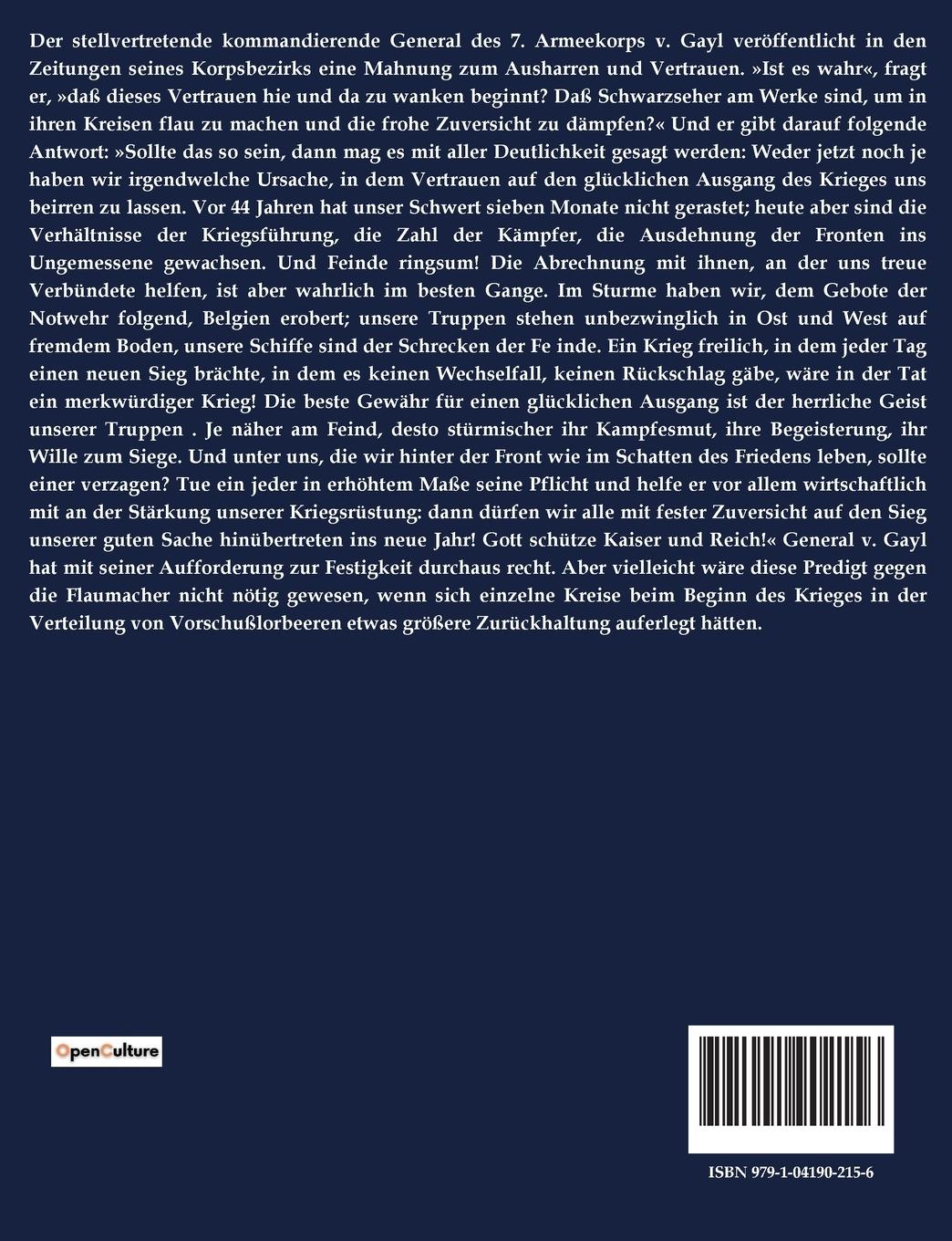 Rückseitencover Heeresbericht