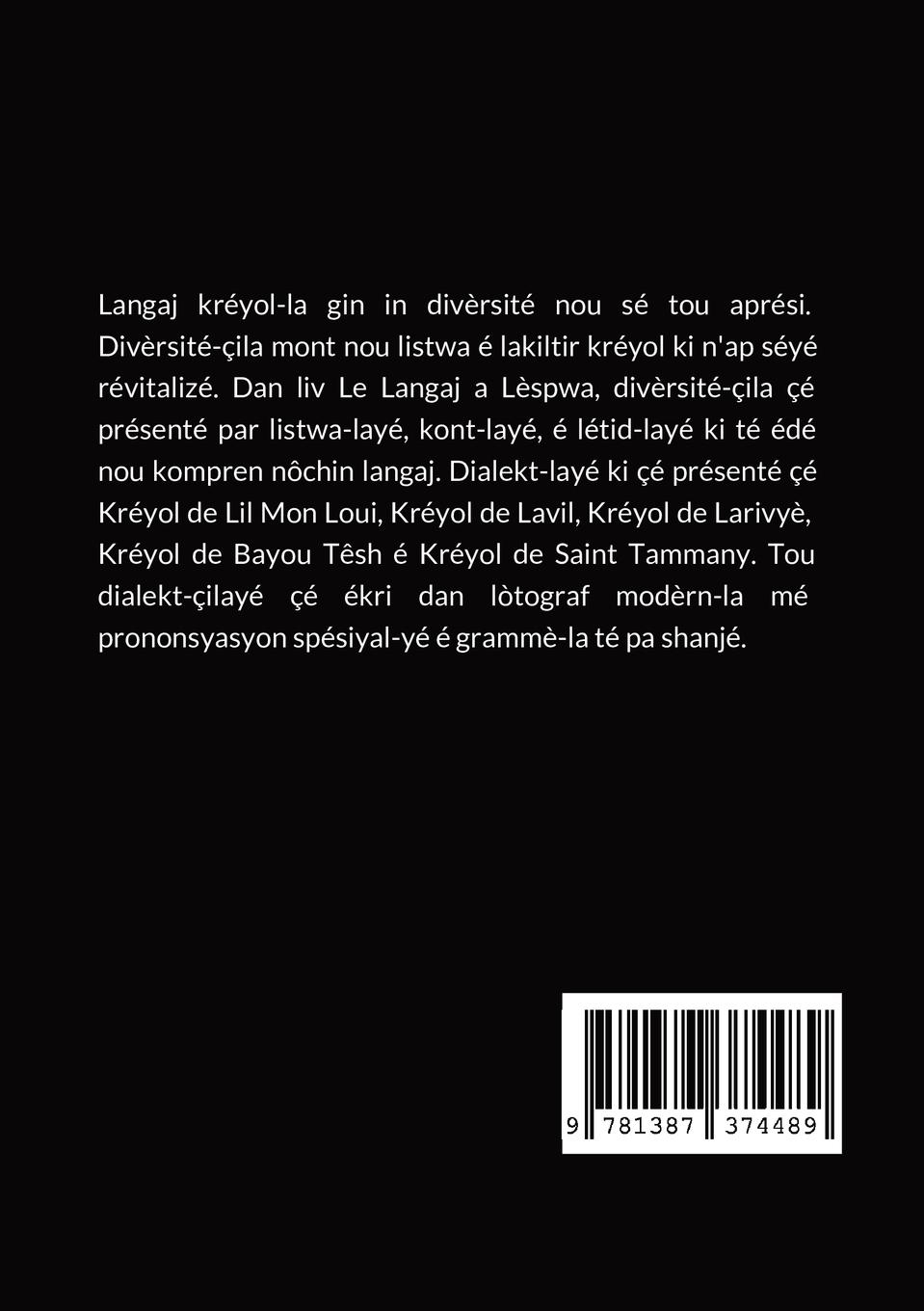 Rückseitencover Le Langaj a Lèspwa