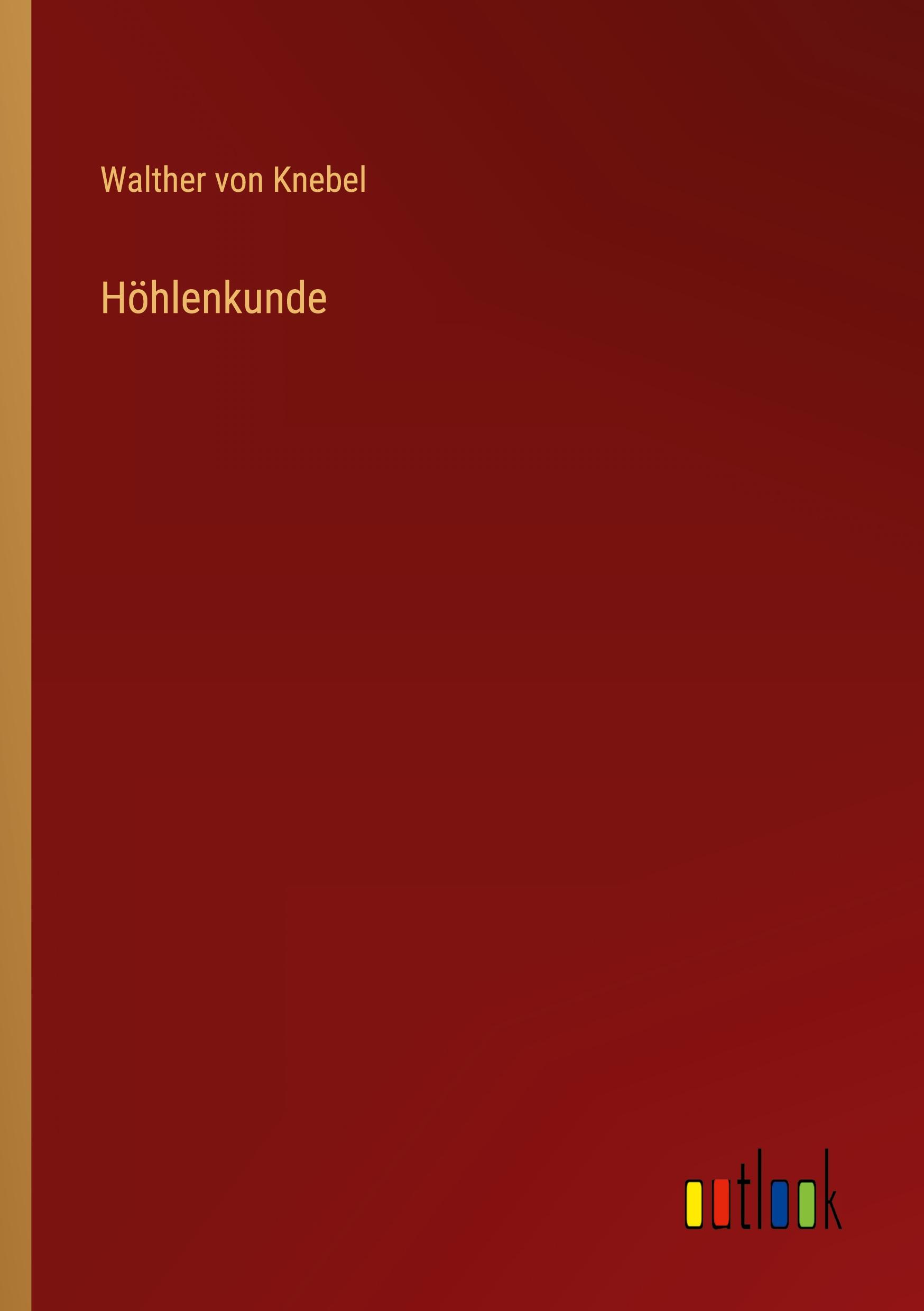 Vorderes Coverbild Höhlenkunde