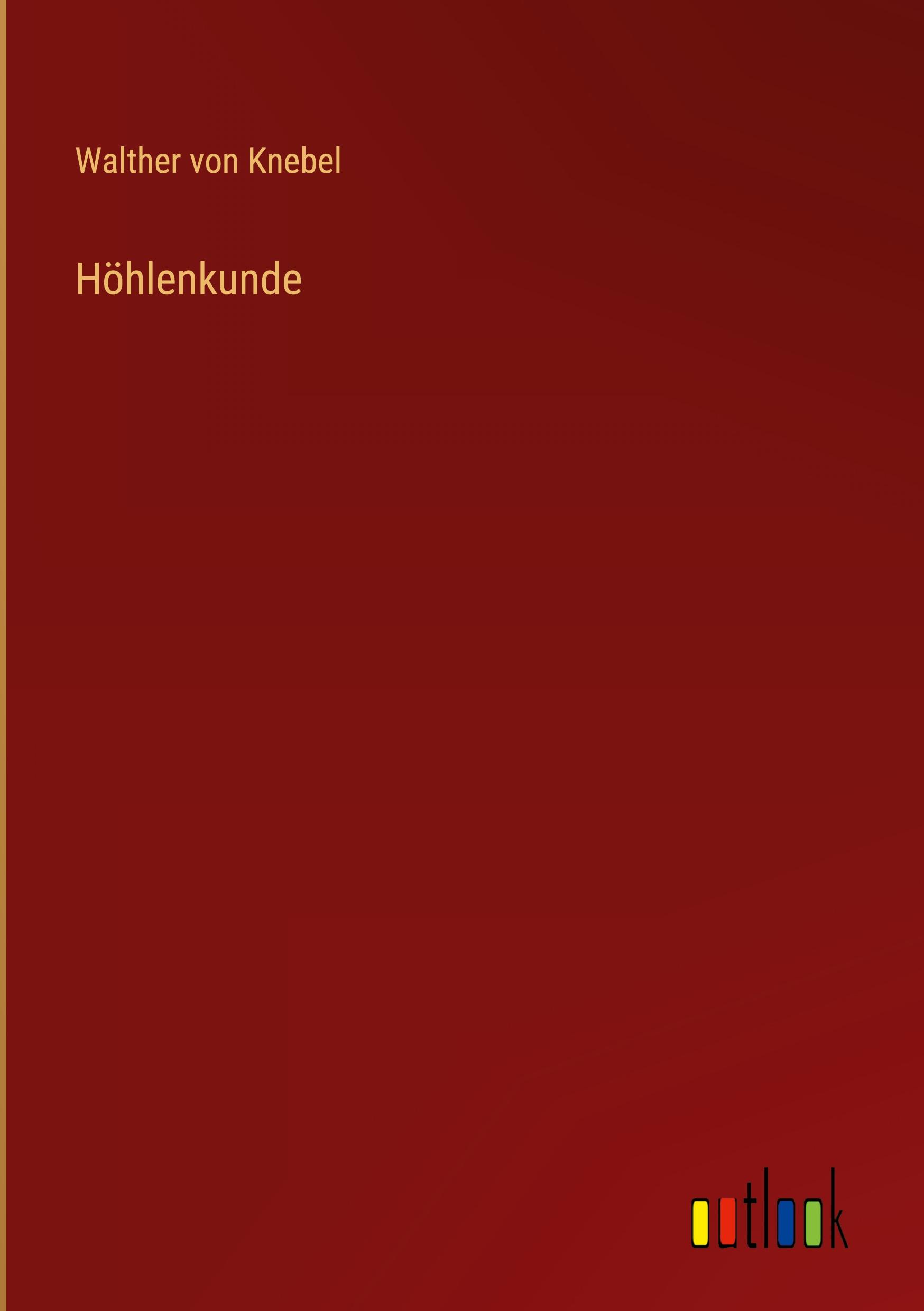 Vorderes Coverbild Höhlenkunde