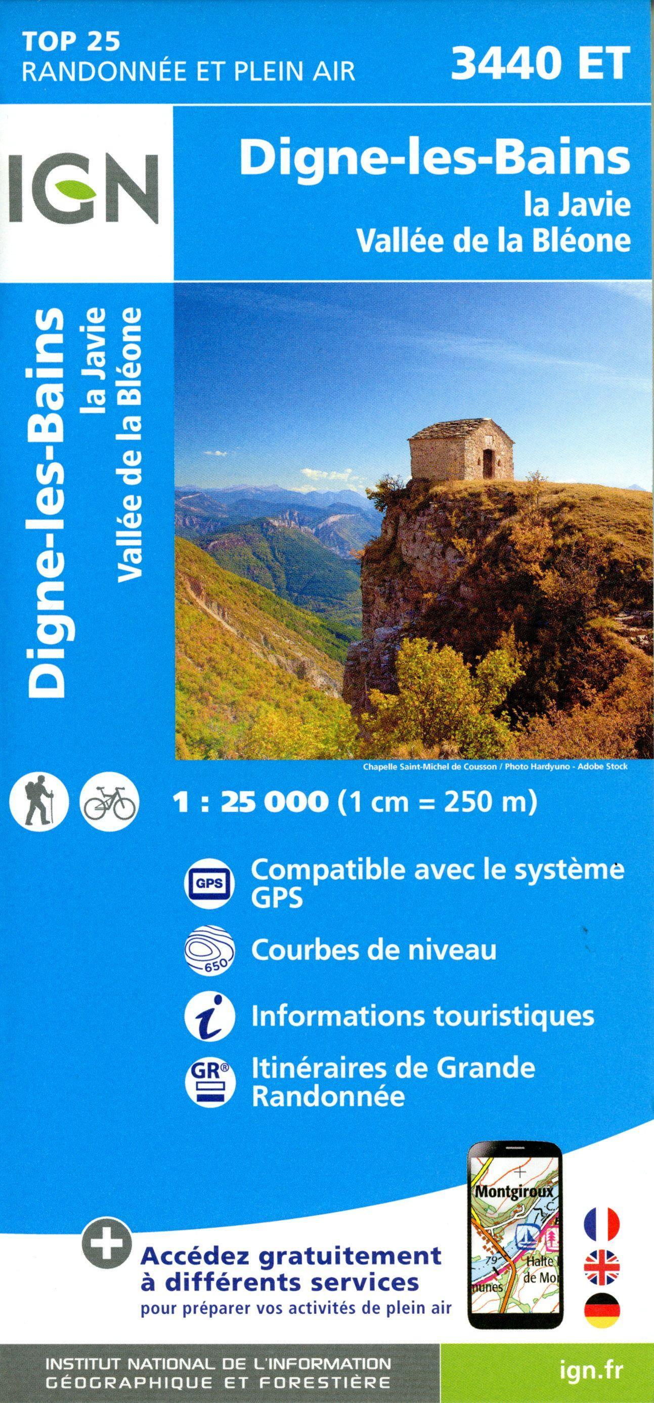 Vorderes Coverbild Digne-les-Bains  - La Javie - Vallée de la Bléone 1:25 000