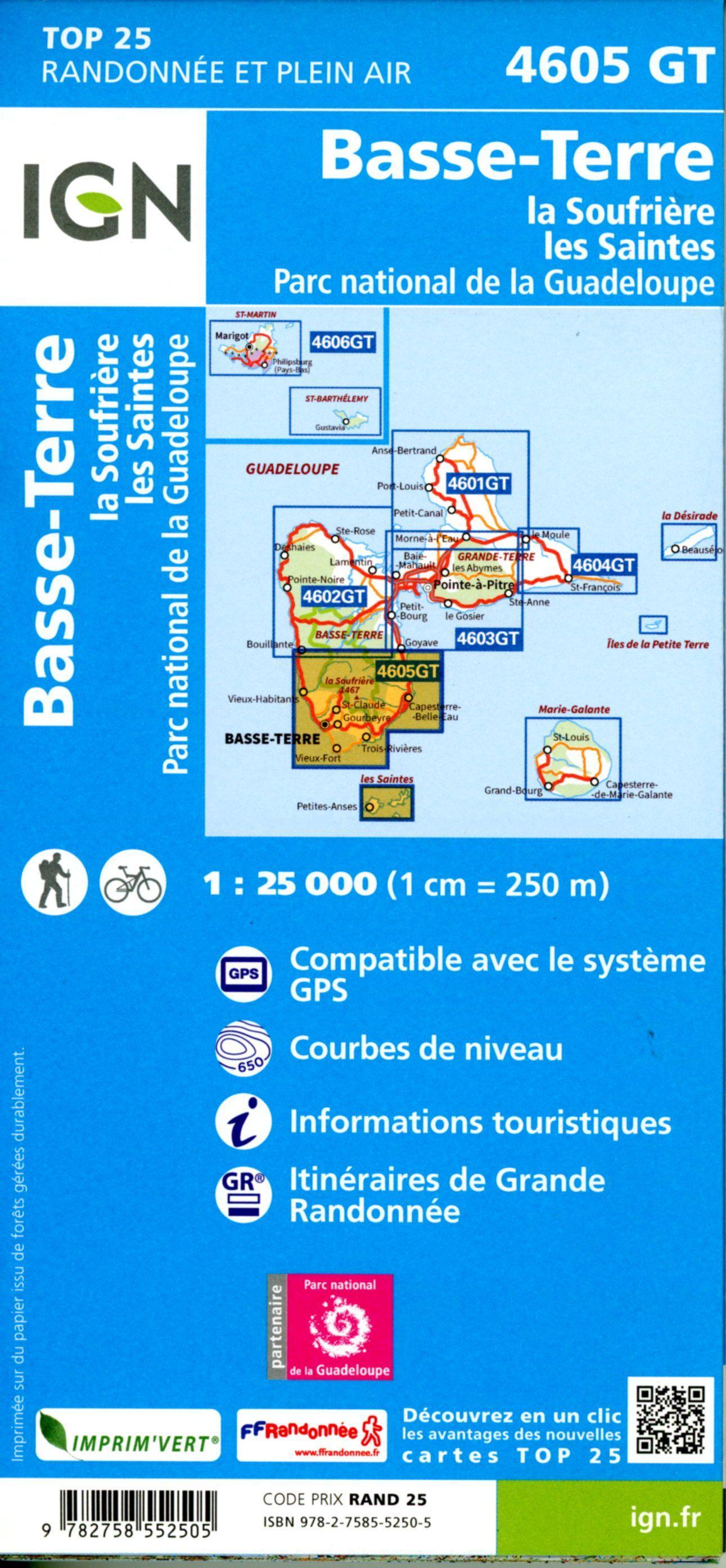 Beispielinhalt (Bild) Basse Terre - Les Saintes - La Désirades 1:25 000