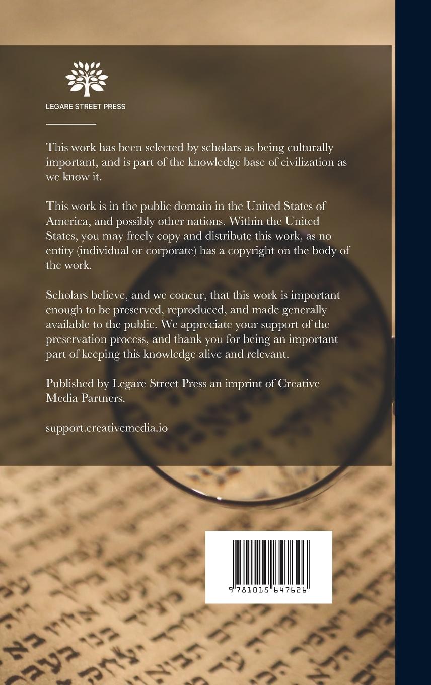 Rückseitencover La Langue Hébraïque Restituée Et Le Véritable Sens Des Mots Hébreux Rétabli Et Prouvé Par Leur Analyse Radicale ......