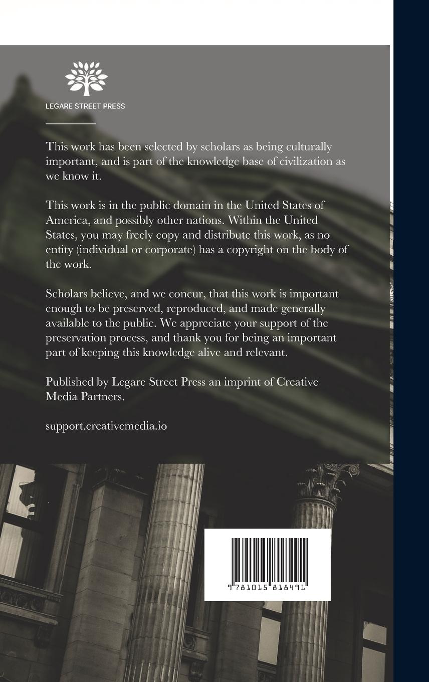 Rückseitencover An Inquiry Into the Nature and Causes of the Wealth of Nations; Volume I