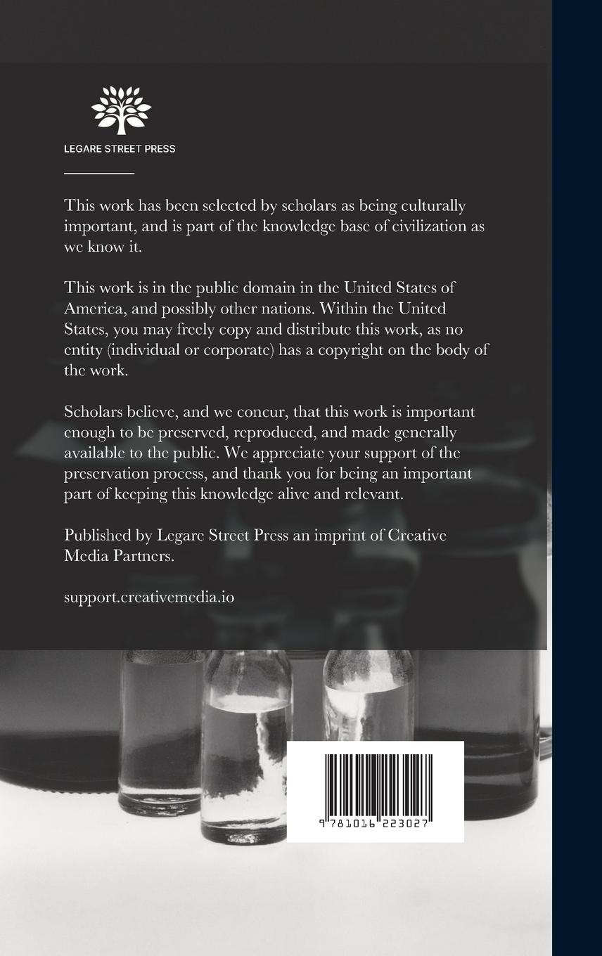 Rückseitencover The art of Blending and Compounding Liquors and Wines ... and Valuable Information Concerning Whiskeys in Bond